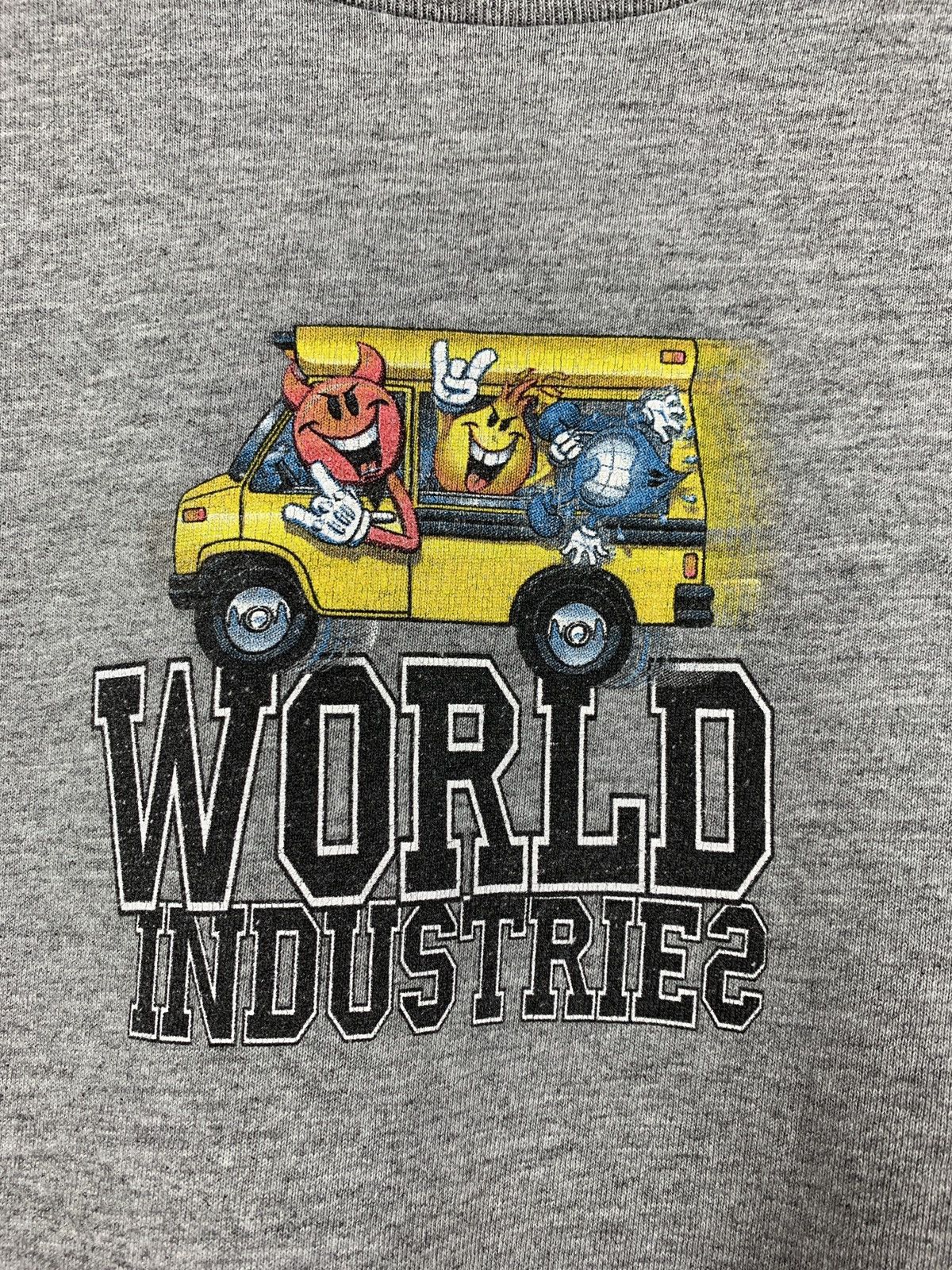 Hook-Ups 00s Vintage World Industries Grey Skateboard T-Shirt Size US L / EU 52-54 / 3 - 5 Thumbnail