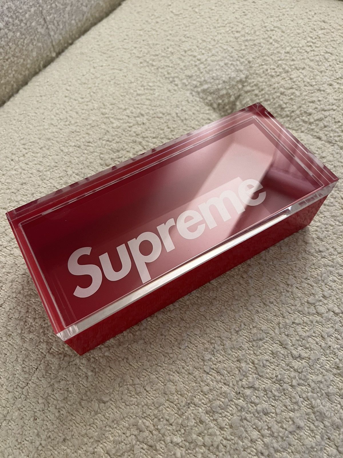 image of Supreme Acrylic Lucite Box Red Accessory, Men's