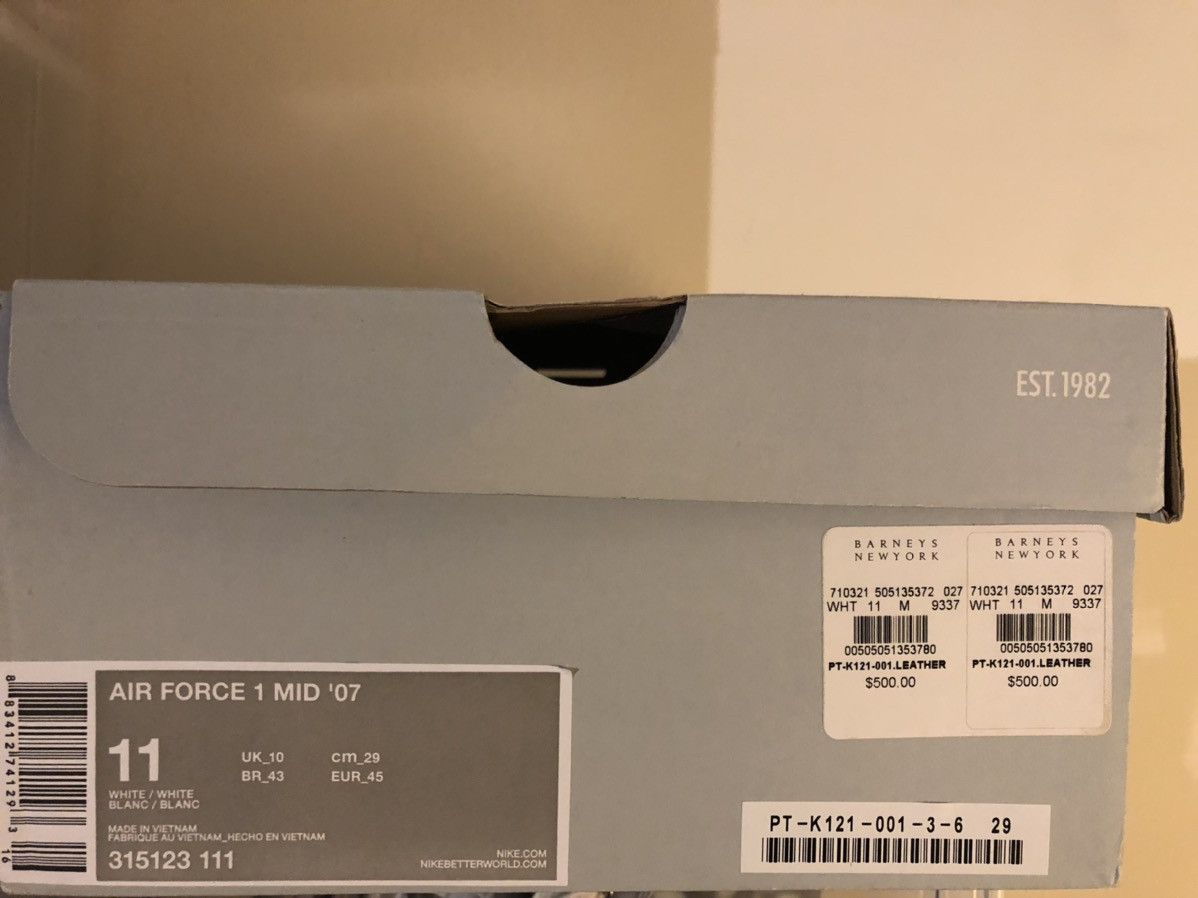 Comme des Garcons Air Force 1 Mid 07 White 2017 CDG COMME des CARGONS Dinosaur Size US 11 / EU 44 - 10 Thumbnail