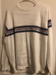 Supreme Striped Raglan Sweater | Grailed