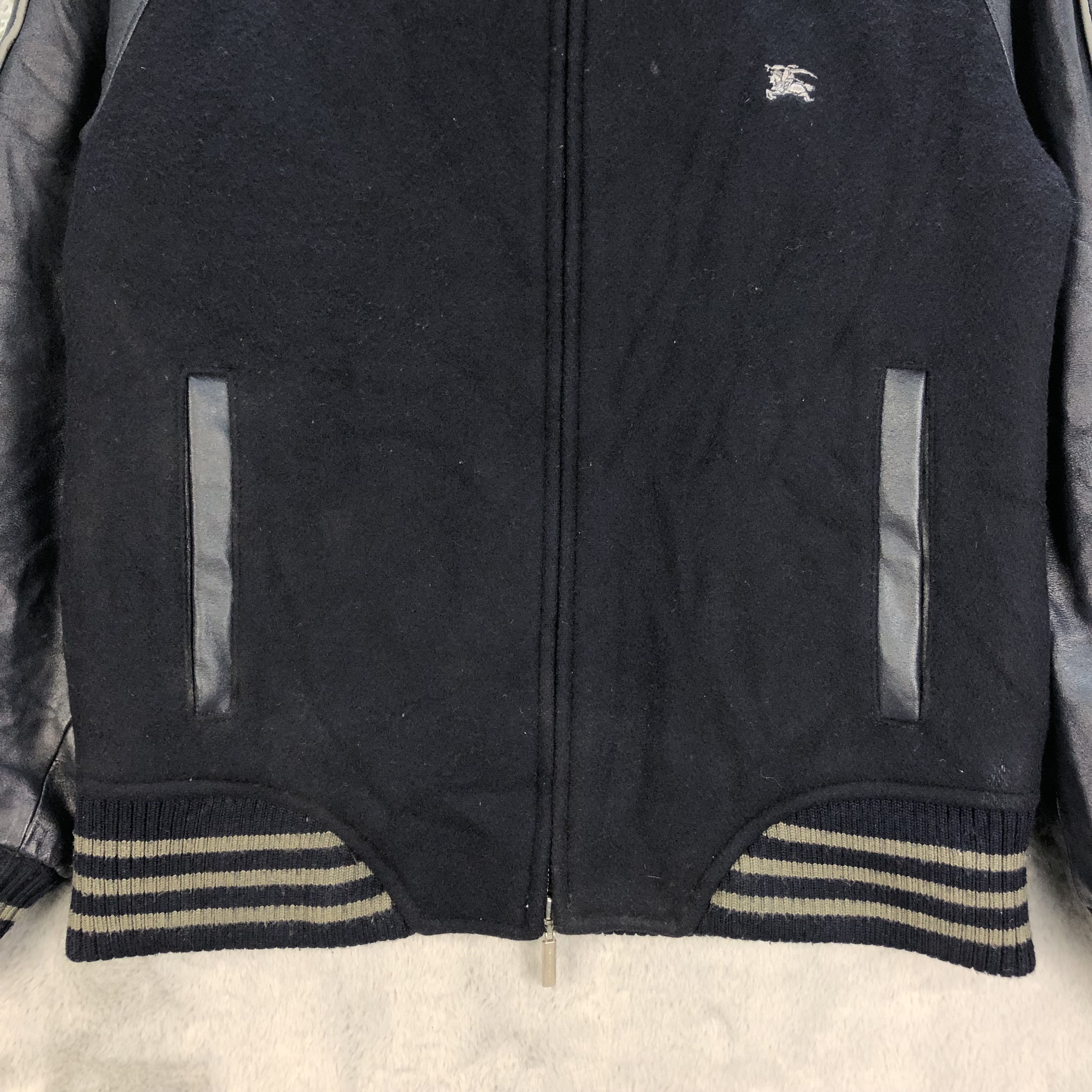 Burberry BURBERRY NOVA CHECK WOOL LEATHER JACKET #6501-69 Size US L / EU 52-54 / 3 - 6 Thumbnail