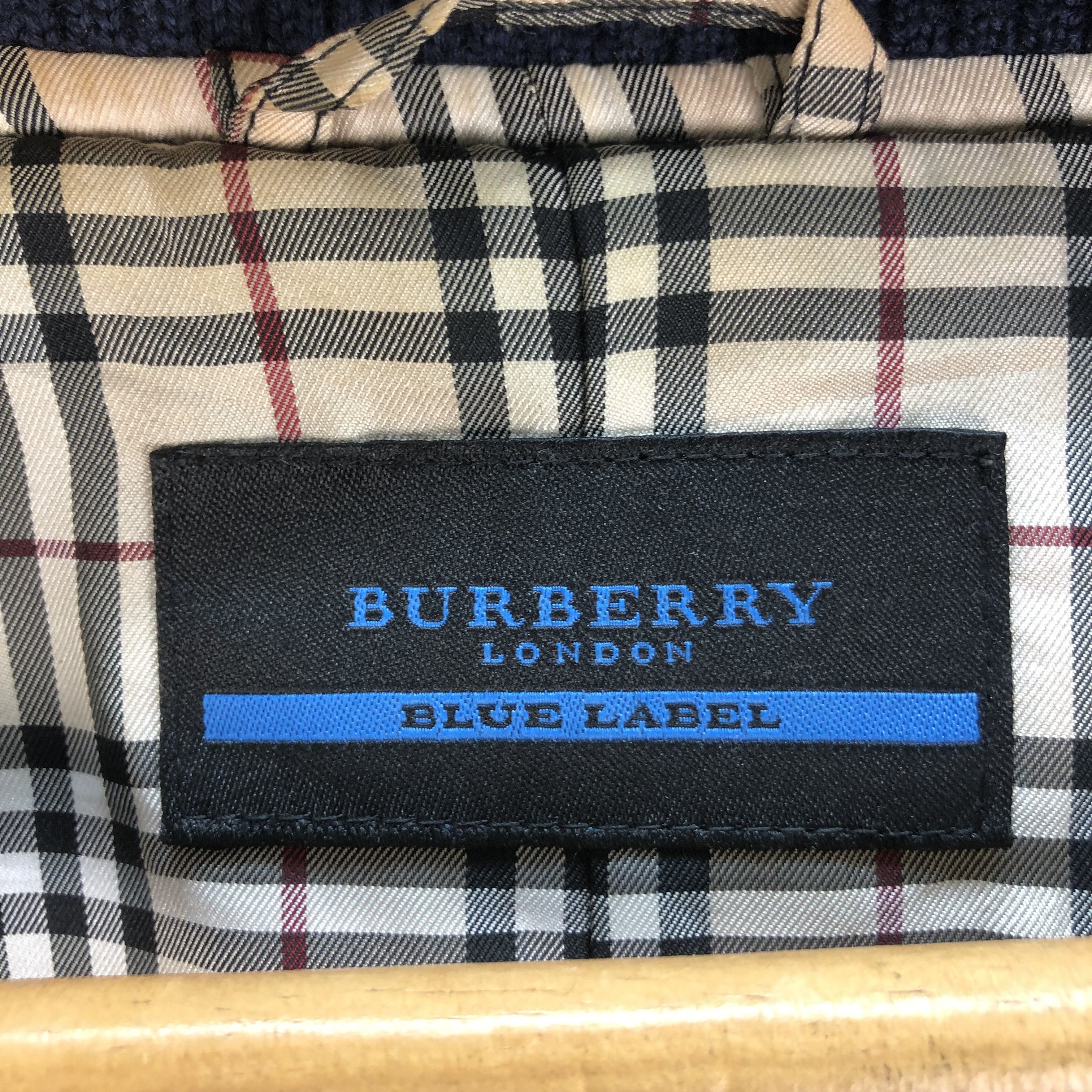 Burberry BURBERRY NOVA CHECK WOOL LEATHER JACKET #6501-69 Size US L / EU 52-54 / 3 - 10 Thumbnail