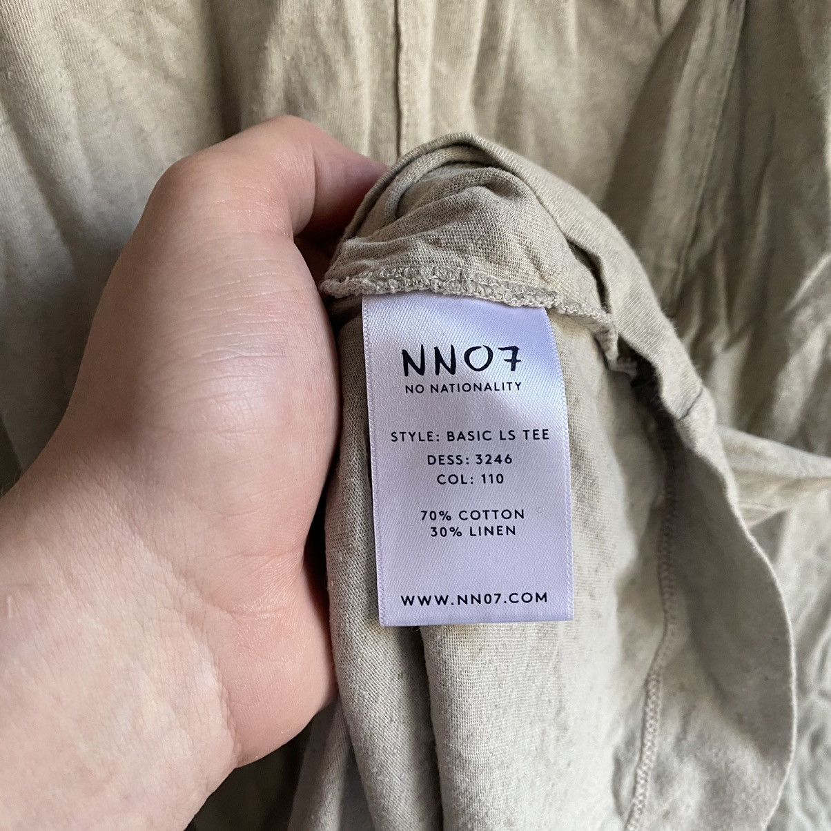 NN07 NO NATIONALITY NN07 BASIC COTTON/LINEN MINIMAL LONG SLEEVE Size US M / EU 48-50 / 2 - 5 Thumbnail