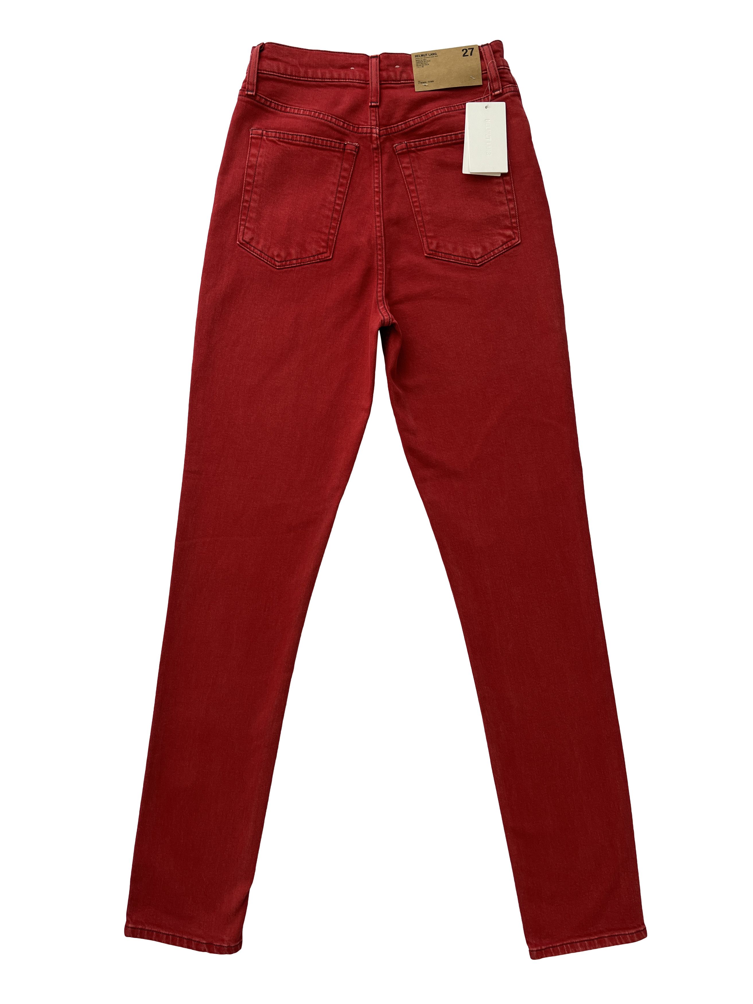 Helmut Lang ⚡️QUICK SALE⚡️Helmut Lang Red Hi Spikes High Rise Slim Jeans Size 27" / US 4 / IT 40 - 2 Thumbnail