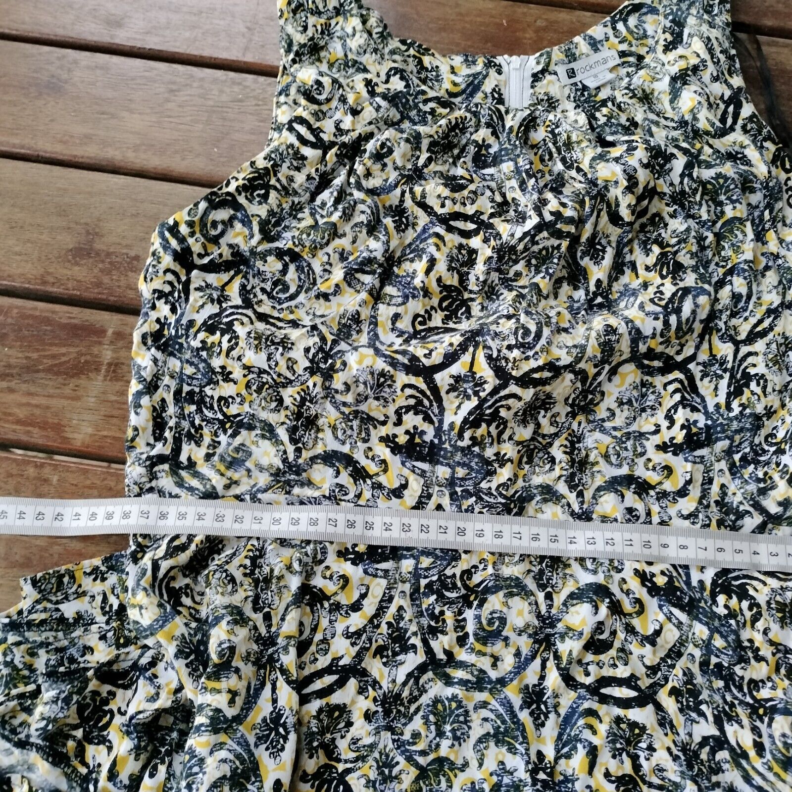Designer A Line Tea Pleated Crepe Jacquard Teacher Cocktail Dress Size L / US 10 / IT 46 - 11 Thumbnail