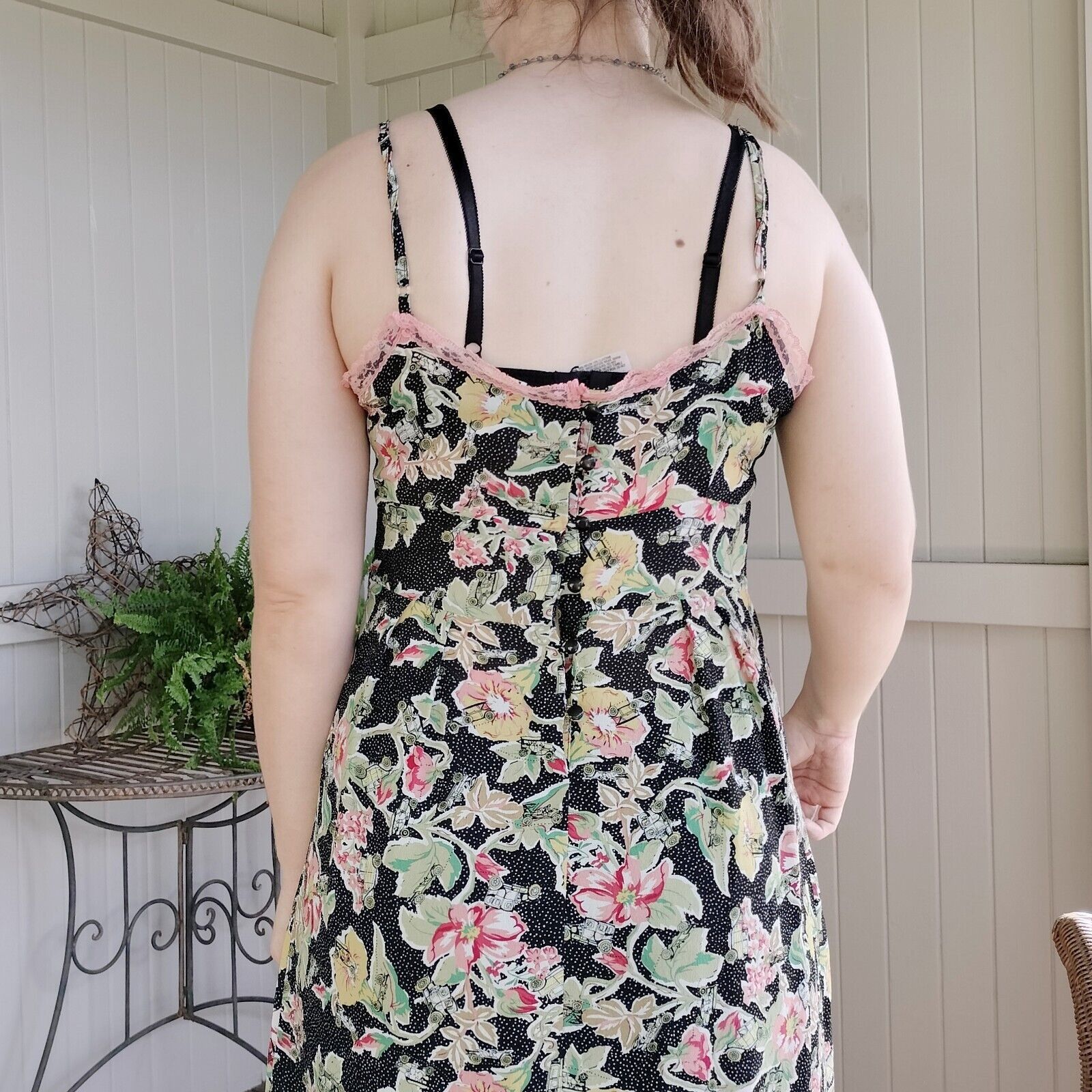 Designer Oliver & Isabelle Dress Floral A Line Midi Tea Tulle Size M / US 6-8 / IT 42-44 - 7 Thumbnail