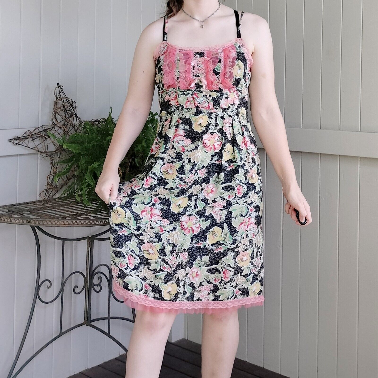 Designer Oliver & Isabelle Dress Floral A Line Midi Tea Tulle Size M / US 6-8 / IT 42-44 - 3 Thumbnail