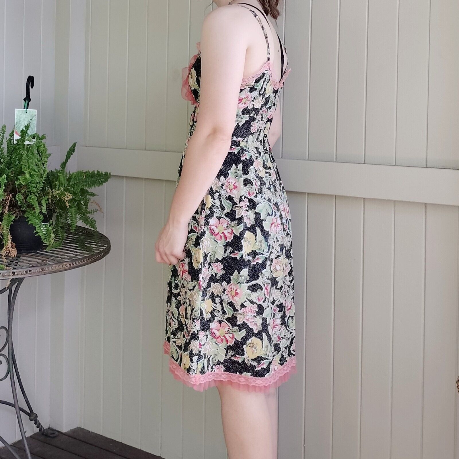 Designer Oliver & Isabelle Dress Floral A Line Midi Tea Tulle Size M / US 6-8 / IT 42-44 - 5 Thumbnail