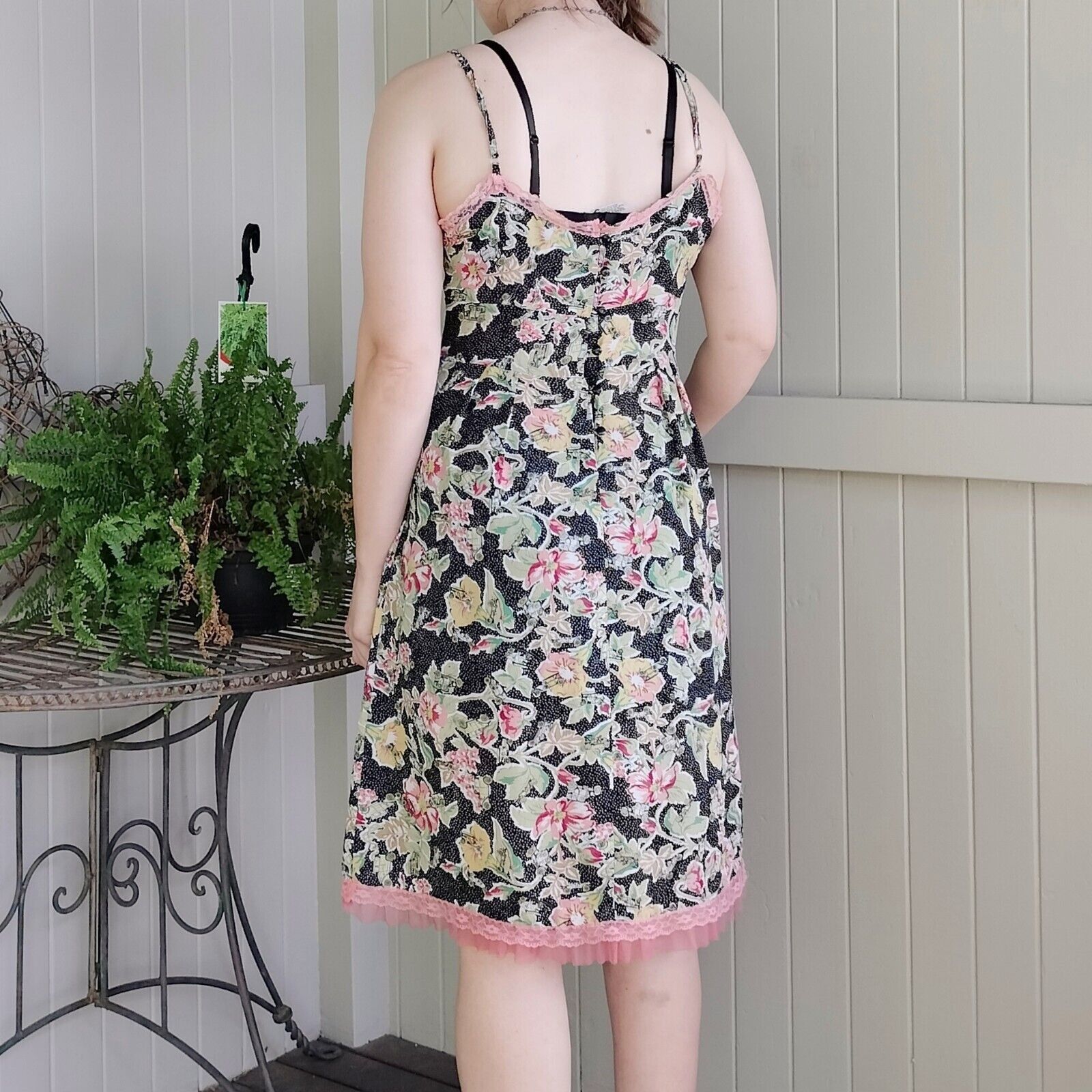 Designer Oliver & Isabelle Dress Floral A Line Midi Tea Tulle Size M / US 6-8 / IT 42-44 - 2 Thumbnail