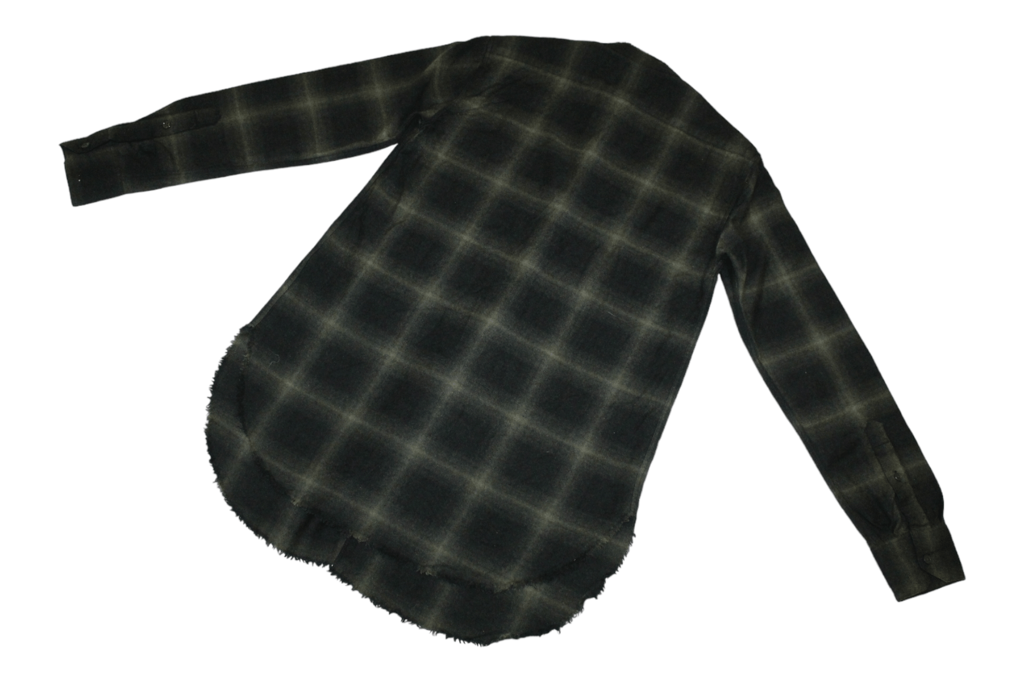 Helmut Lang Helmut Lang Wool Plaid Distressed Shirt Size US S / EU 44-46 / 1 - 9 Thumbnail