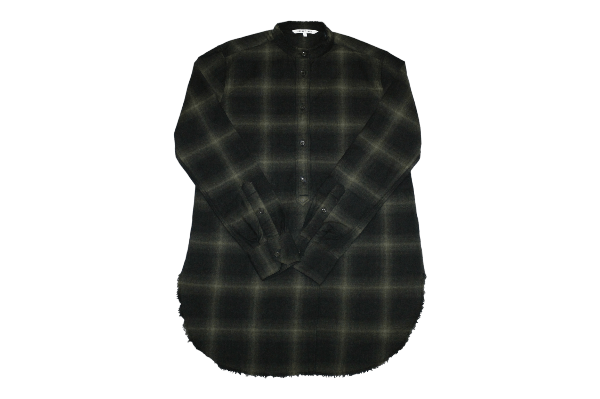 Helmut Lang Helmut Lang Wool Plaid Distressed Shirt Size US S / EU 44-46 / 1 - 1 Thumbnail