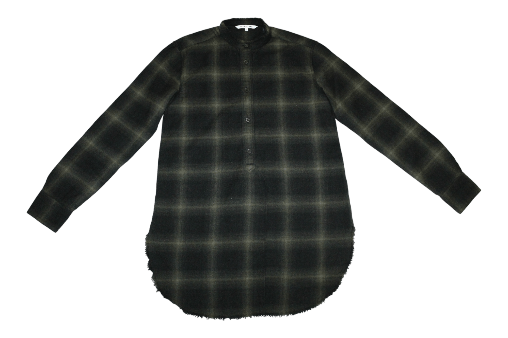 Helmut Lang Helmut Lang Wool Plaid Distressed Shirt Size US S / EU 44-46 / 1 - 5 Thumbnail