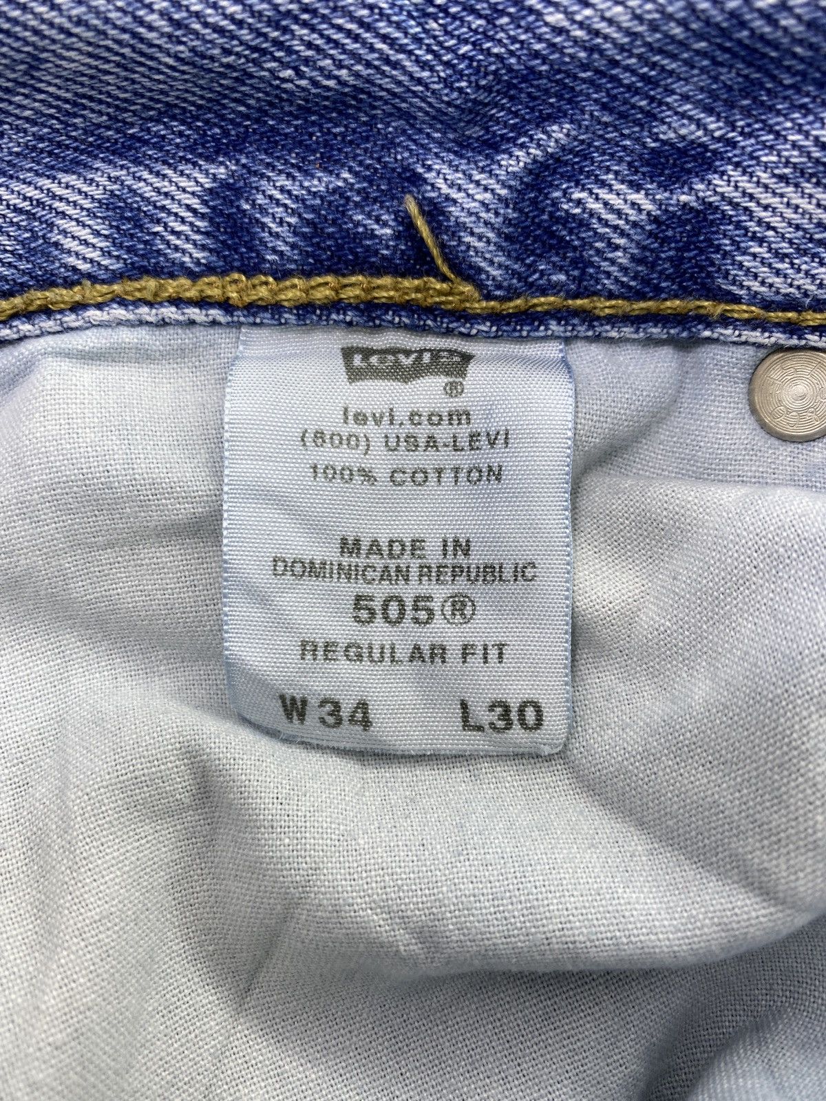 Levi's VINTAGE LEVI'S 505 BLUE WASH JEANS - J681 Size US 34 / EU 50 - 5 Thumbnail