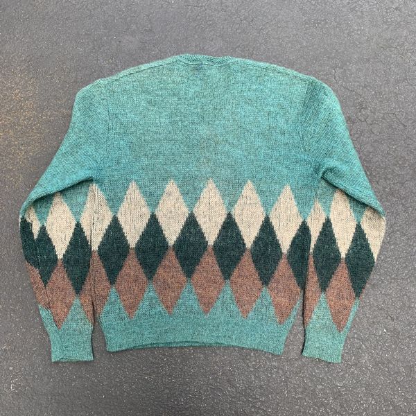 Vintage 🔥 60's Union Made Mohair Argyle Sweater | Grailed