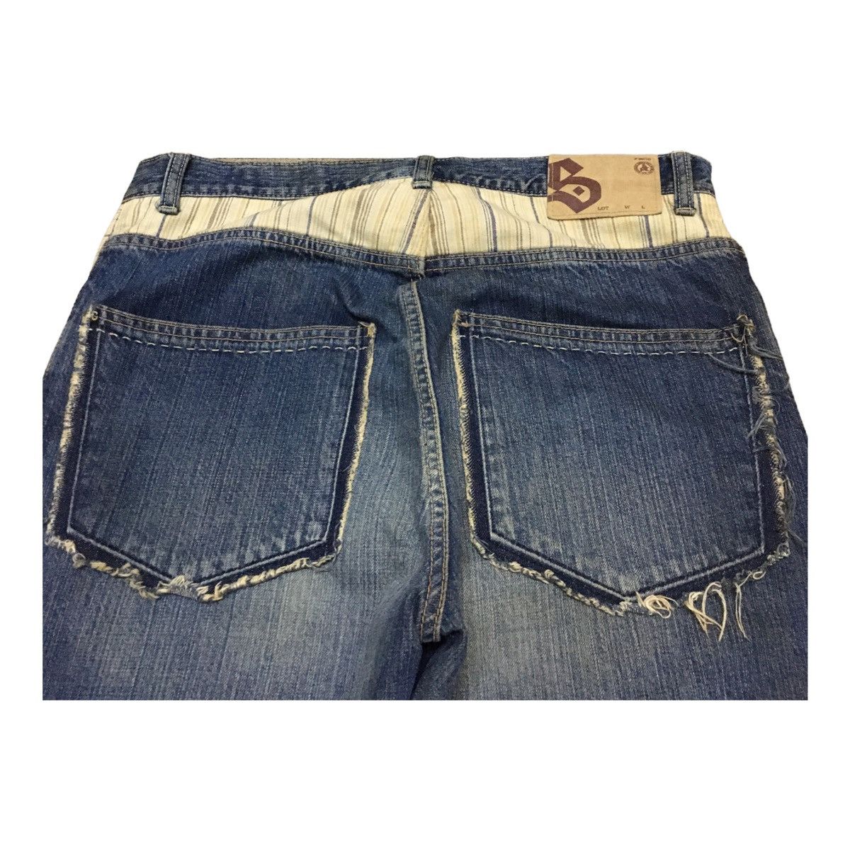 If Six Was Nine × Japanese Brand Rare Vintage Japanese Brand Scanner Distressed Jeans 1990s Size US 33 - 4 Thumbnail