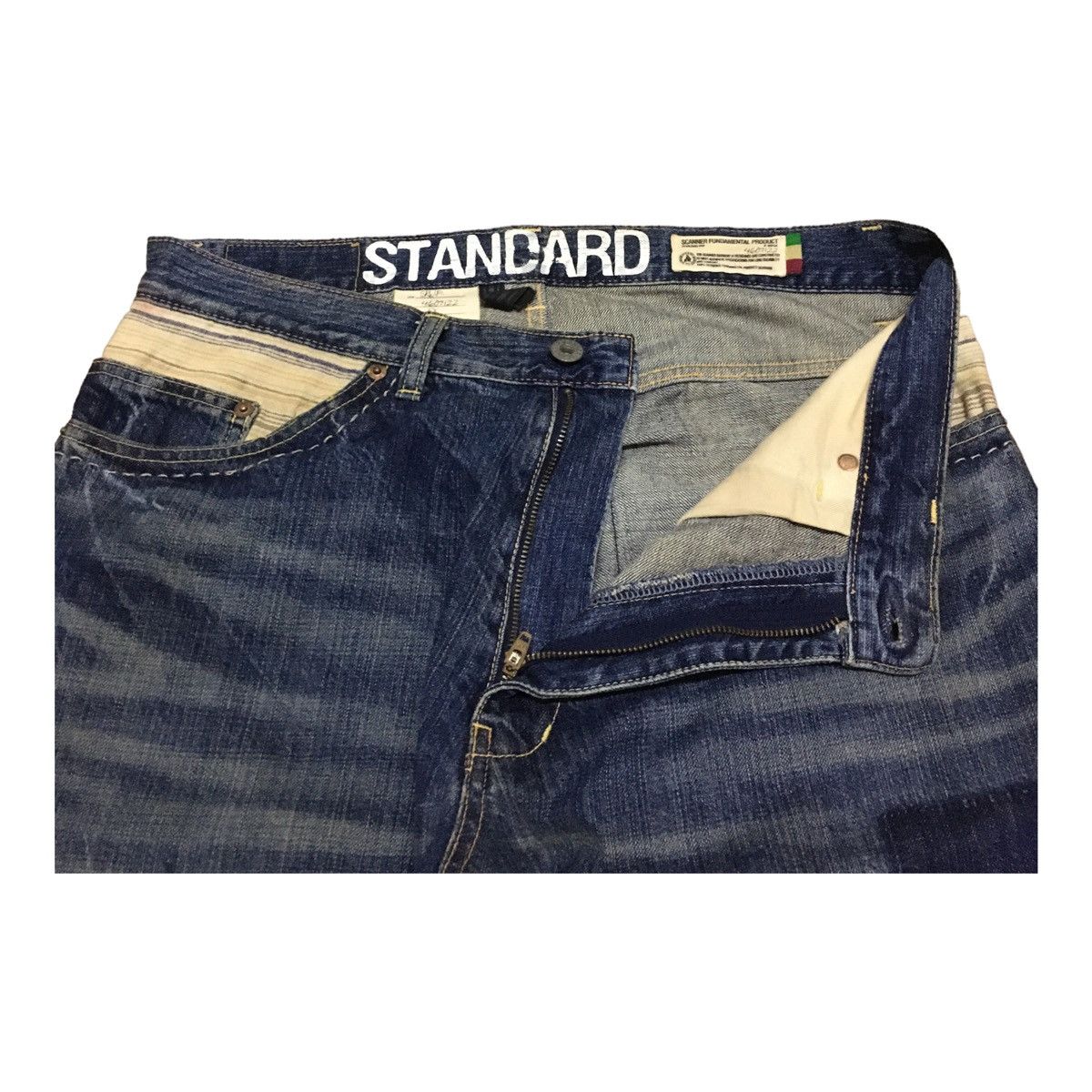If Six Was Nine × Japanese Brand Rare Vintage Japanese Brand Scanner Distressed Jeans 1990s Size US 33 - 6 Thumbnail