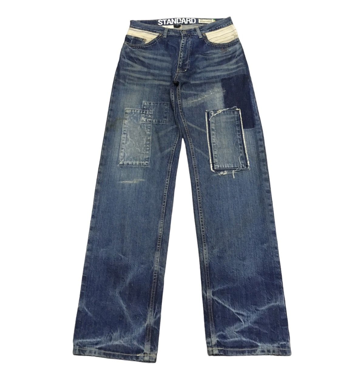 If Six Was Nine × Japanese Brand Rare Vintage Japanese Brand Scanner Distressed Jeans 1990s Size US 33 - 1 Thumbnail