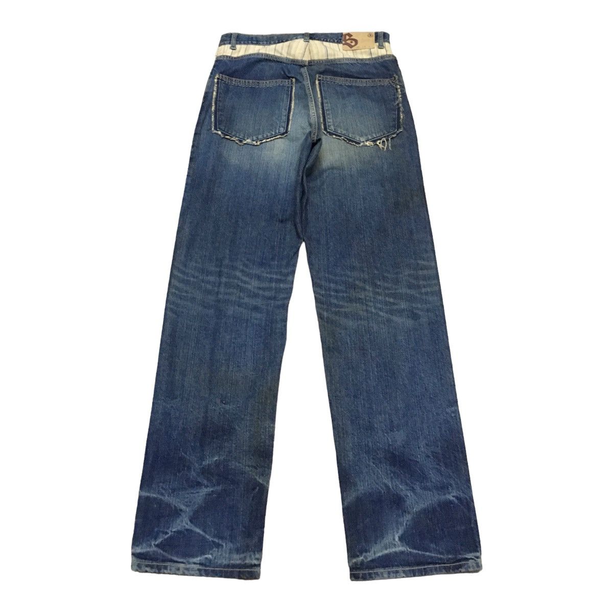 If Six Was Nine × Japanese Brand Rare Vintage Japanese Brand Scanner Distressed Jeans 1990s Size US 33 - 2 Thumbnail