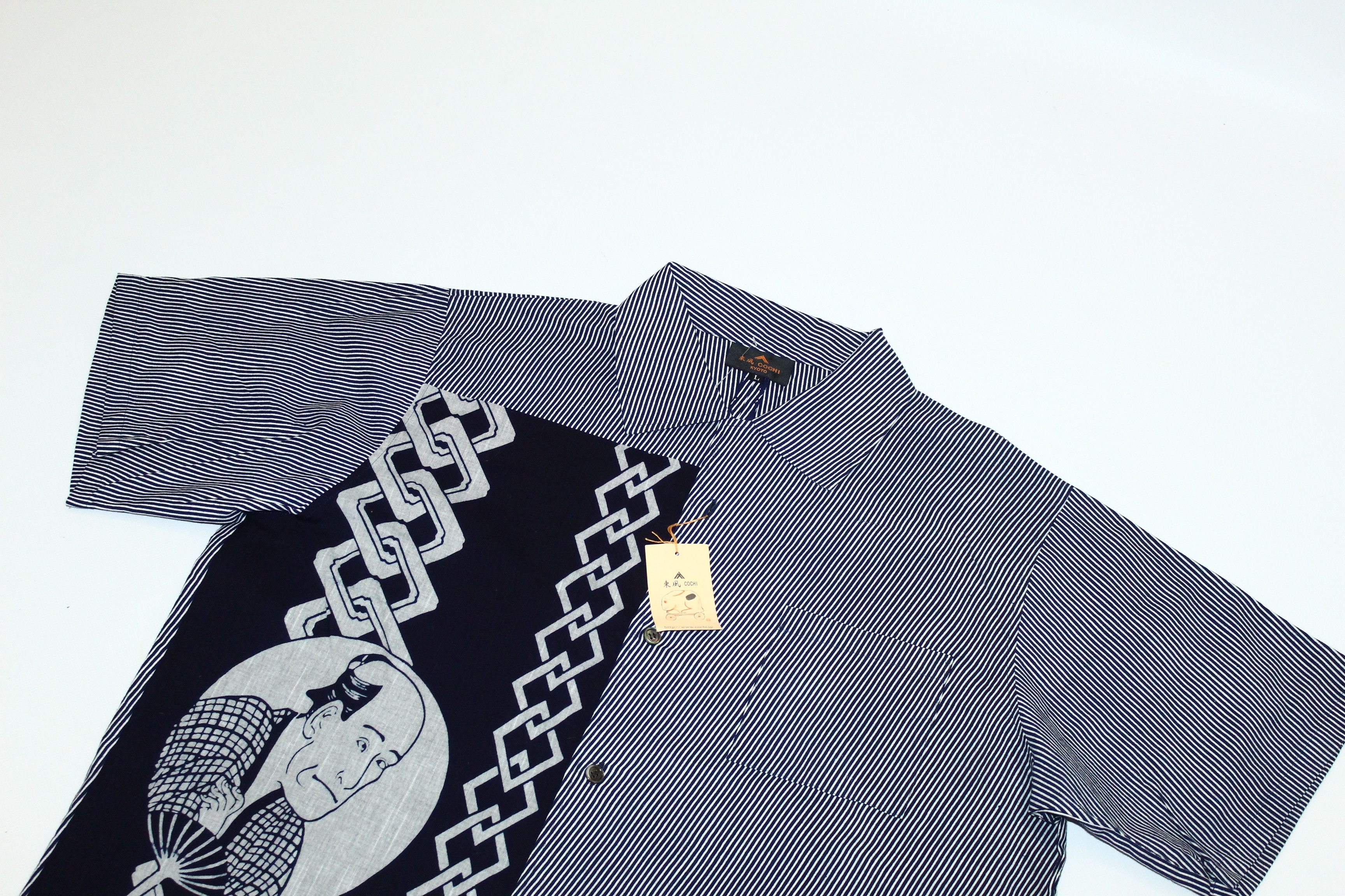 Japanese Brand 💥VTG COCHI KYOTO Japanese Traditional Print Casual Shirt Size US L / EU 52-54 / 3 - 5 Thumbnail
