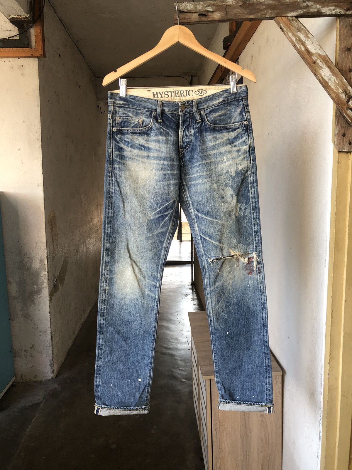 Hysteric Glamour Rare❗️Vintage Hysteric Glamour Distressed Denim