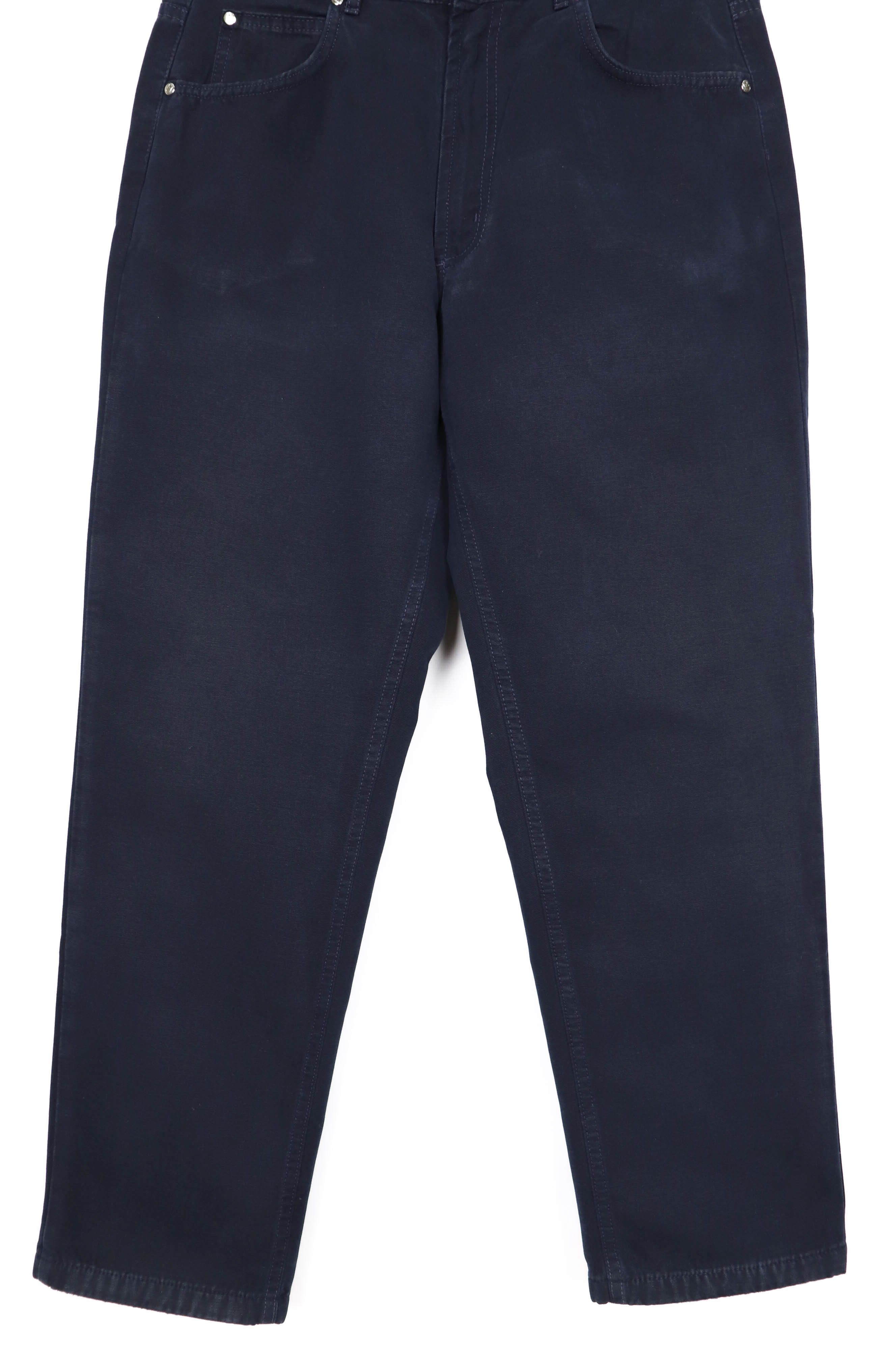 Valentino Valentino Vintage 90s Dark Navy Cotton Jeans Pants Size US 31 - 4 Thumbnail