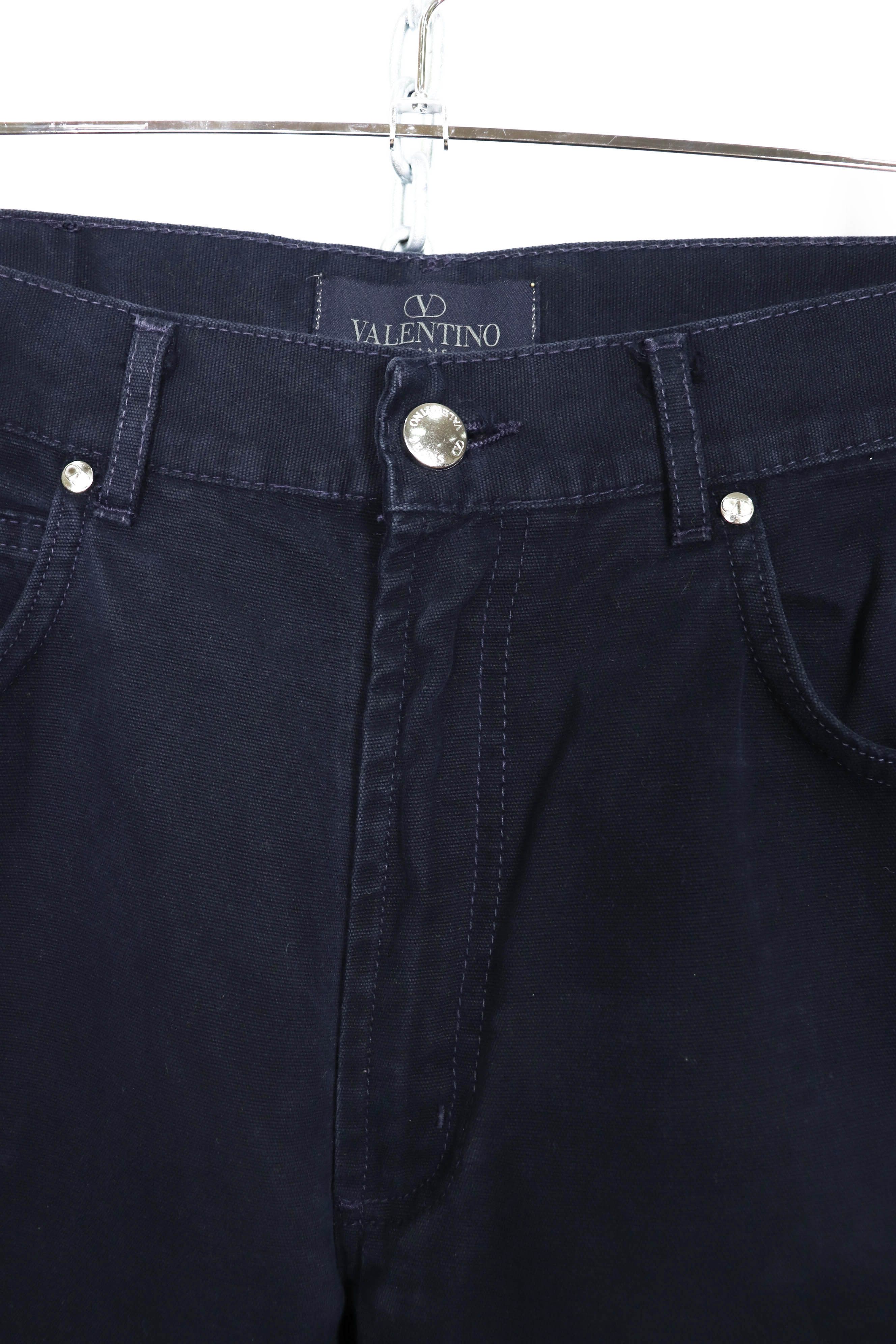 Valentino Valentino Vintage 90s Dark Navy Cotton Jeans Pants Size US 31 - 8 Thumbnail