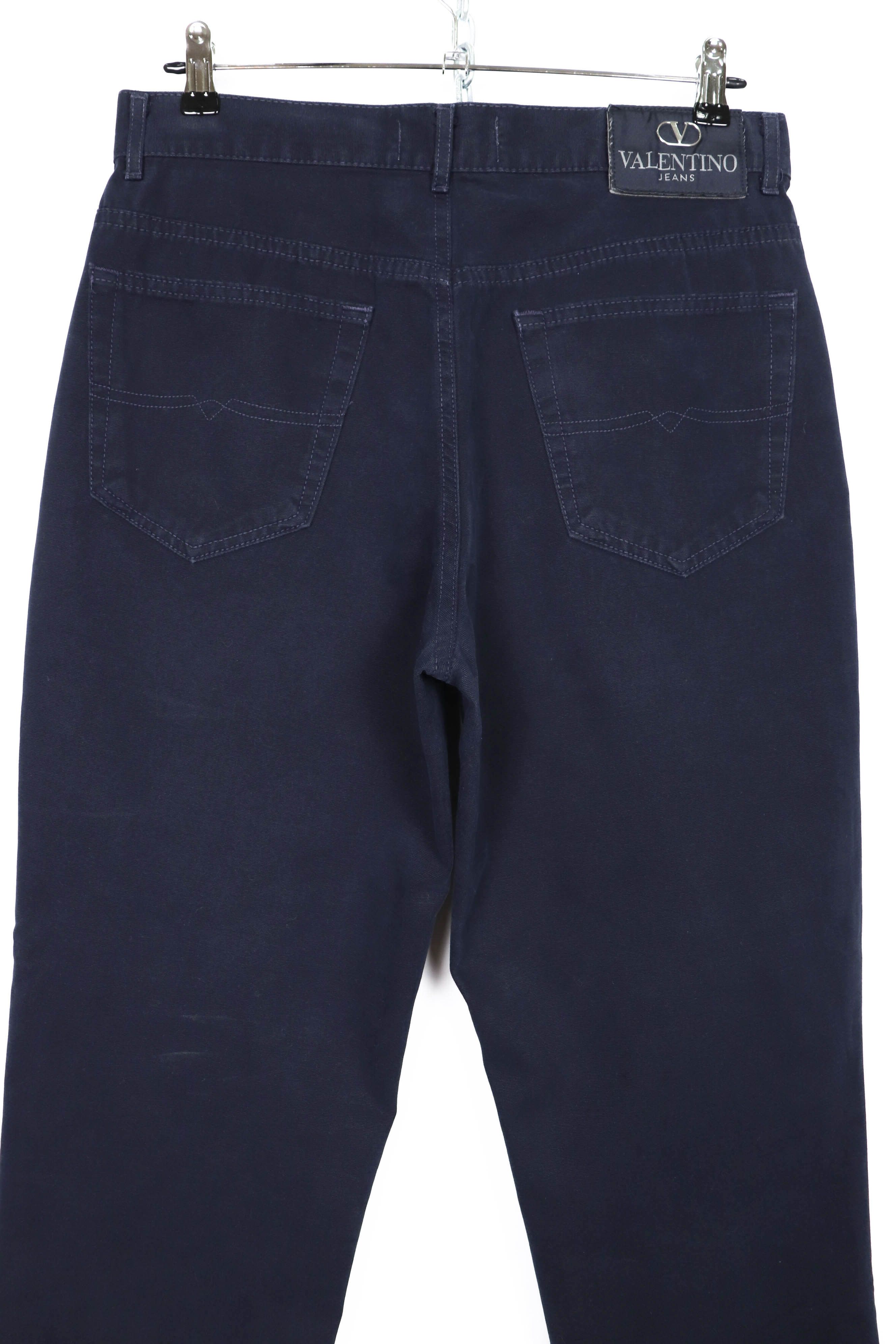 Valentino Valentino Vintage 90s Dark Navy Cotton Jeans Pants Size US 31 - 5 Thumbnail