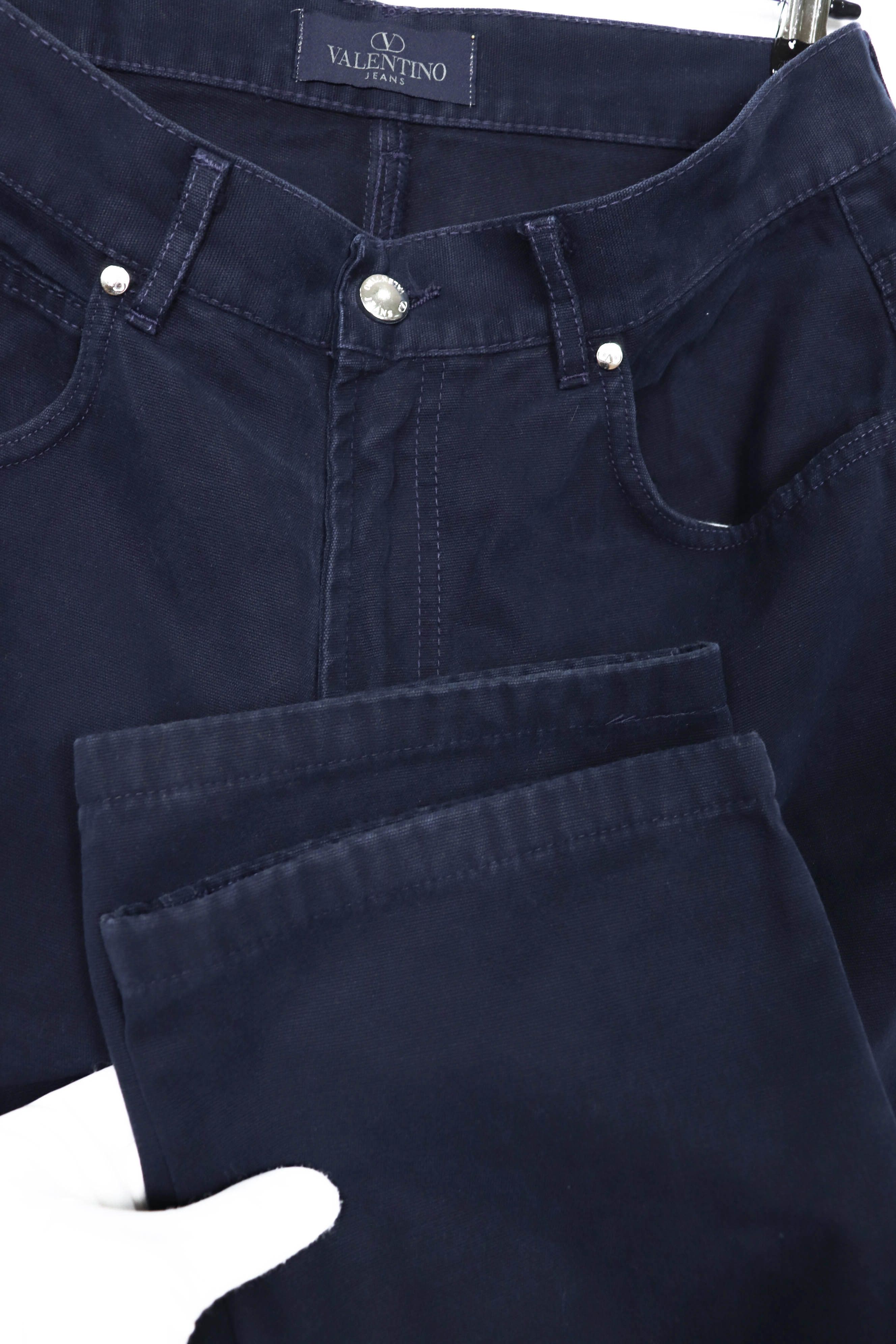 Valentino Valentino Vintage 90s Dark Navy Cotton Jeans Pants Size US 31 - 12 Thumbnail