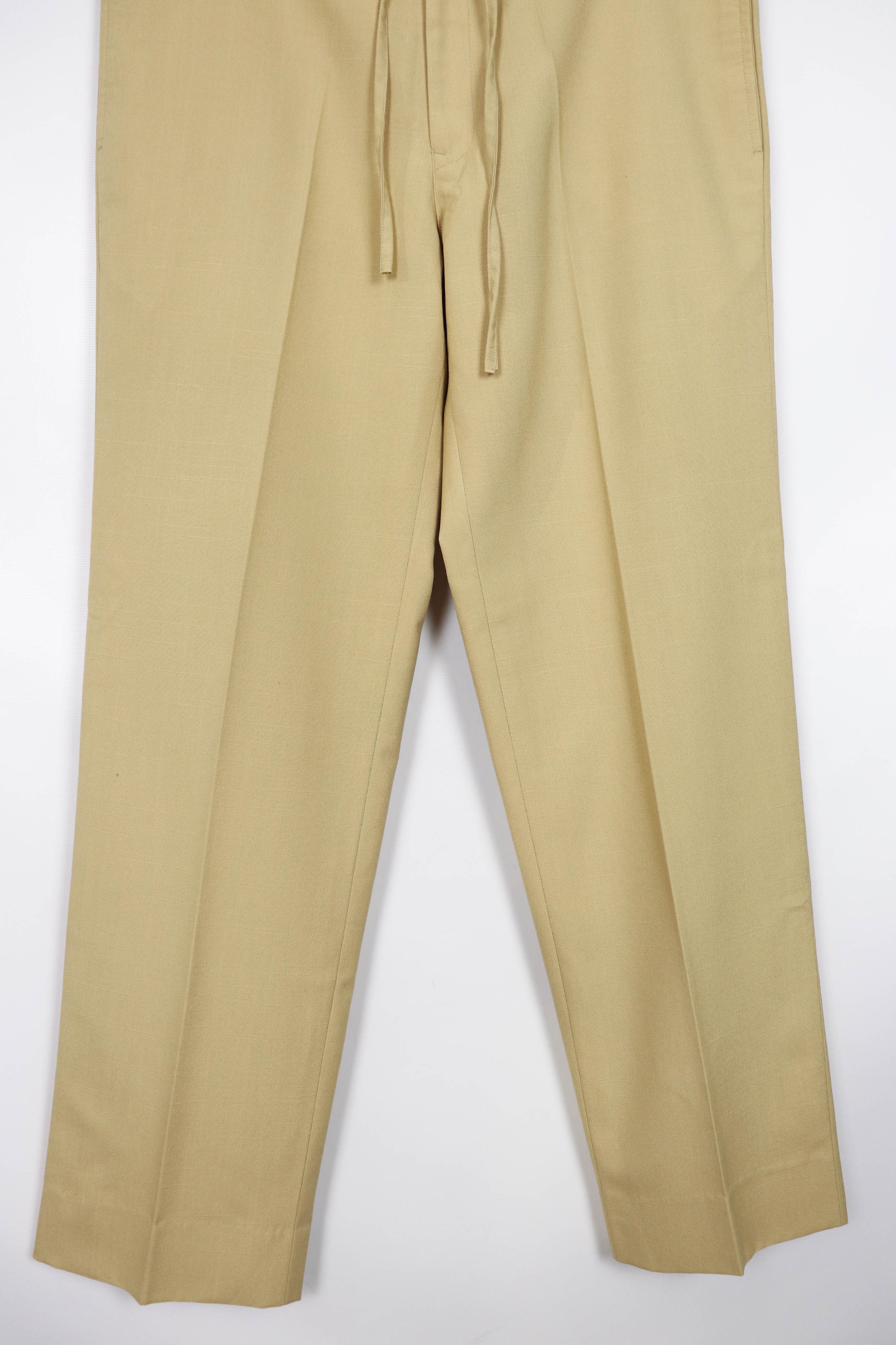 Other Noname Beige Tan Linen Cotton Blend Summer Trousers Pants Size US 34 / EU 50 - 4 Thumbnail