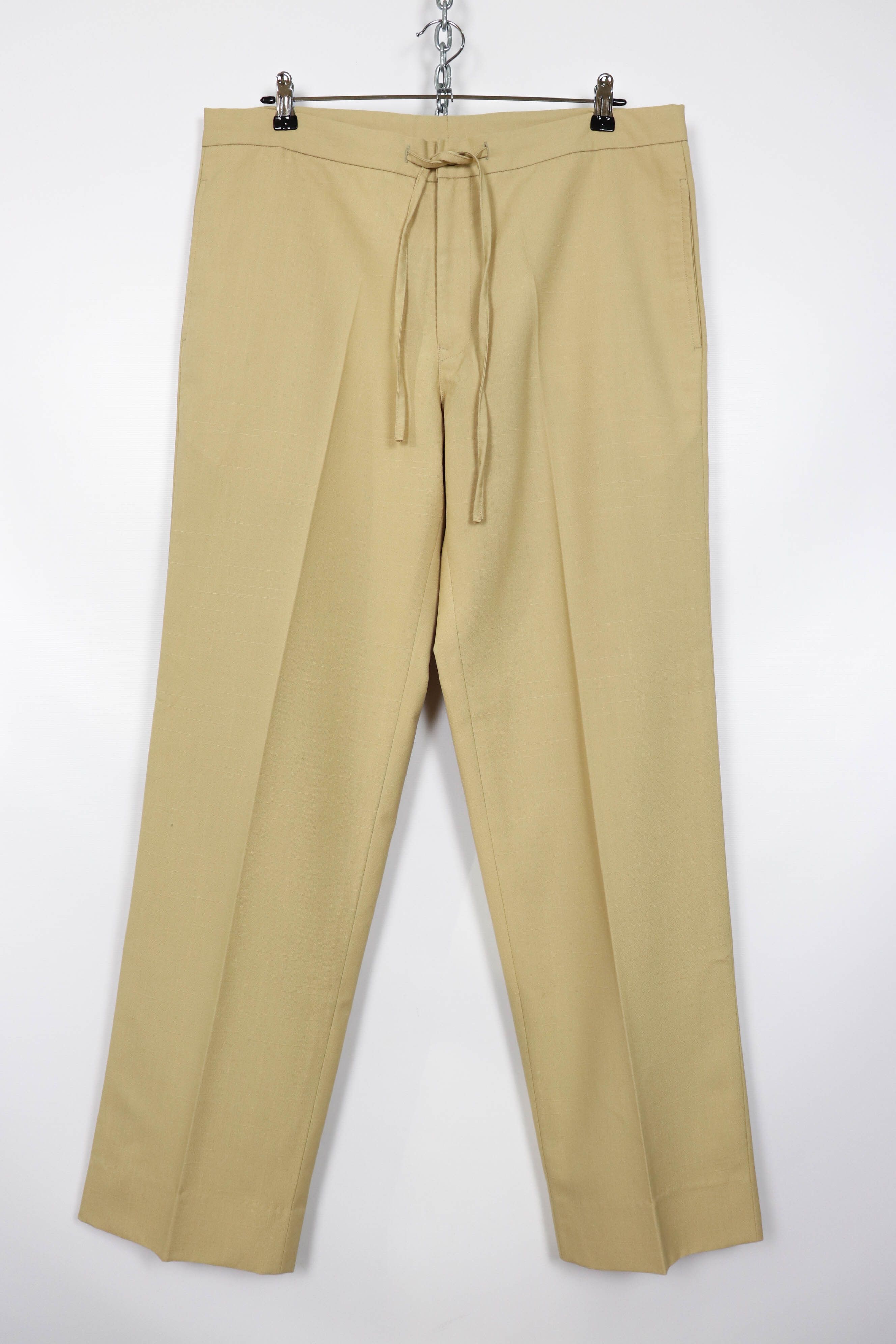 Other Noname Beige Tan Linen Cotton Blend Summer Trousers Pants Size US 34 / EU 50 - 1 Thumbnail