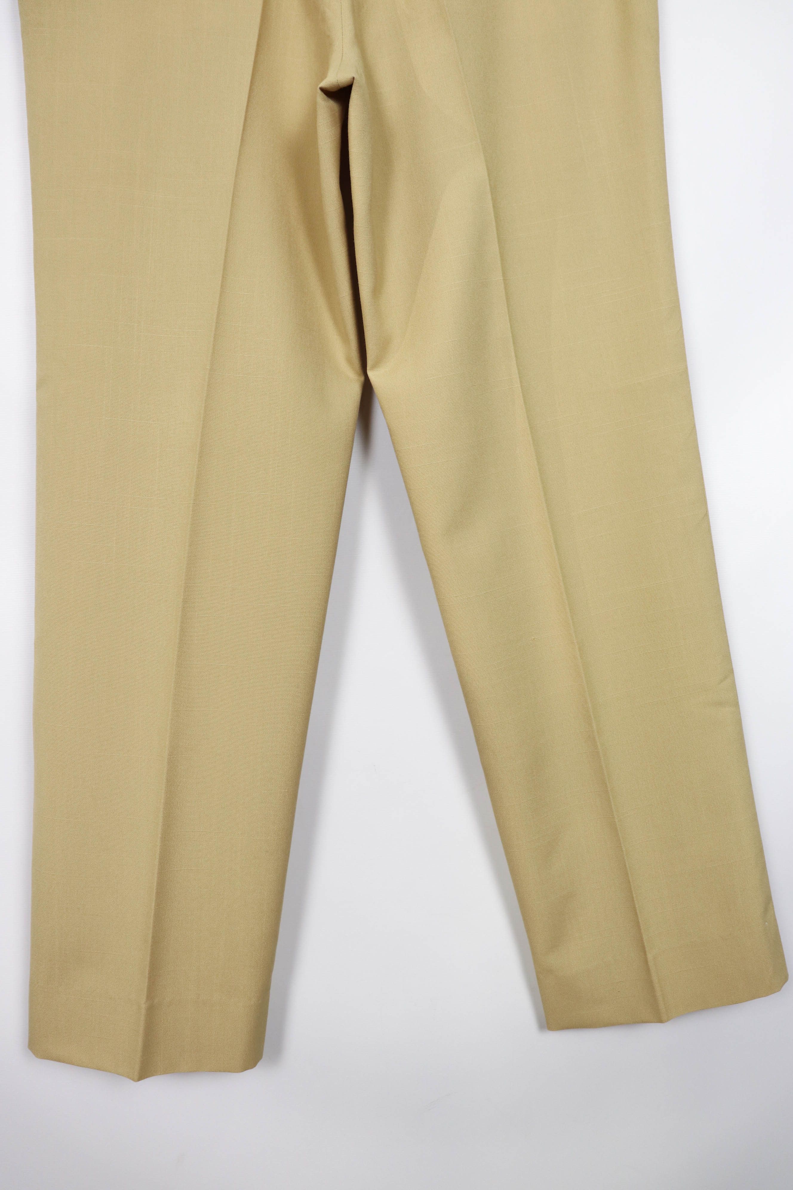 Other Noname Beige Tan Linen Cotton Blend Summer Trousers Pants Size US 34 / EU 50 - 6 Thumbnail