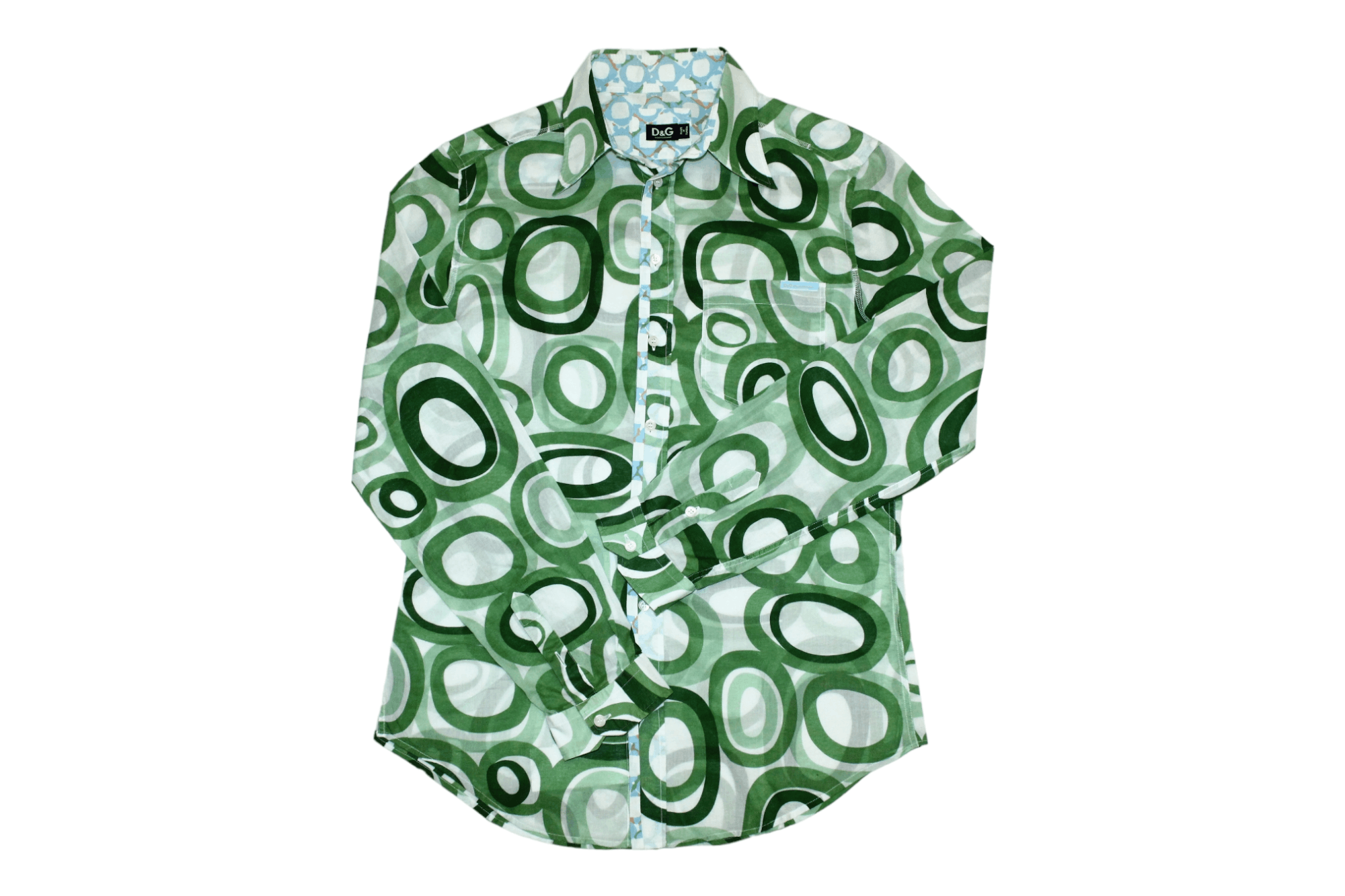 Dolce & Gabbana Dolce & Gabbana Poplin Slim Fit Abstract Art Coctail Shirt Size US M / EU 48-50 / 2 - 1 Thumbnail