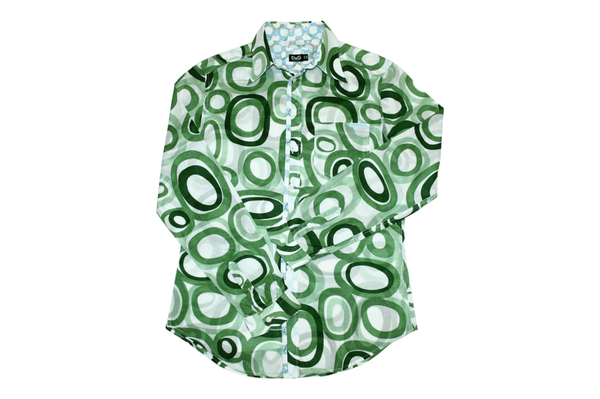 Dolce & Gabbana Dolce & Gabbana Poplin Slim Fit Abstract Art Coctail Shirt Size US M / EU 48-50 / 2 - 14 Thumbnail