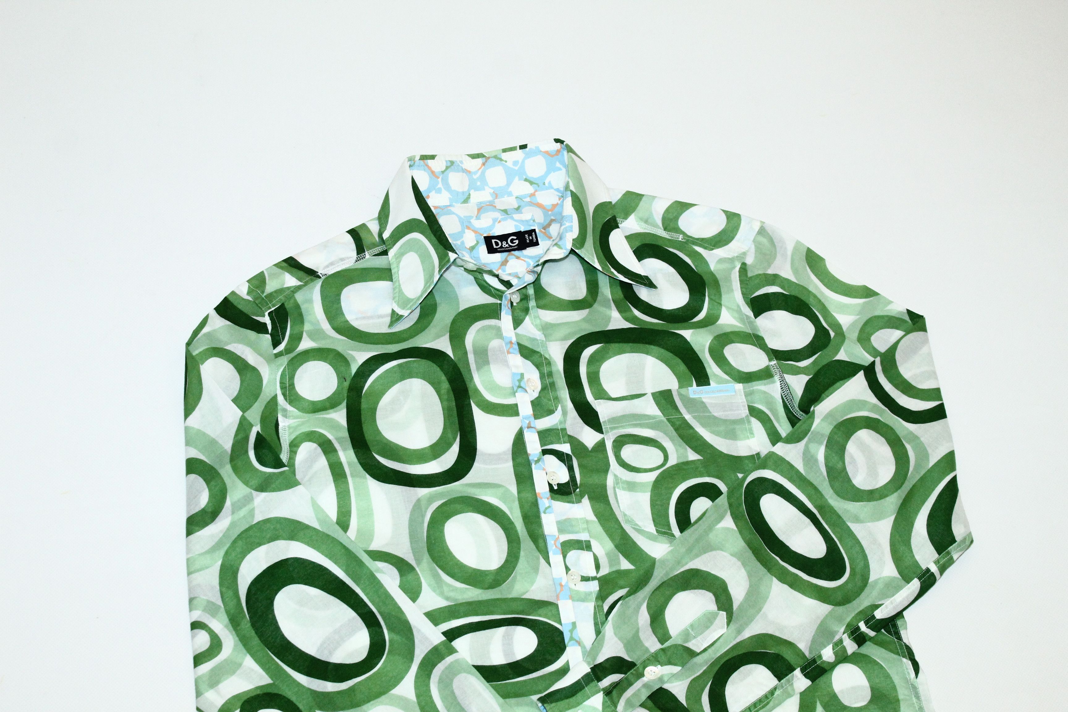 Dolce & Gabbana Dolce & Gabbana Poplin Slim Fit Abstract Art Coctail Shirt Size US M / EU 48-50 / 2 - 5 Thumbnail