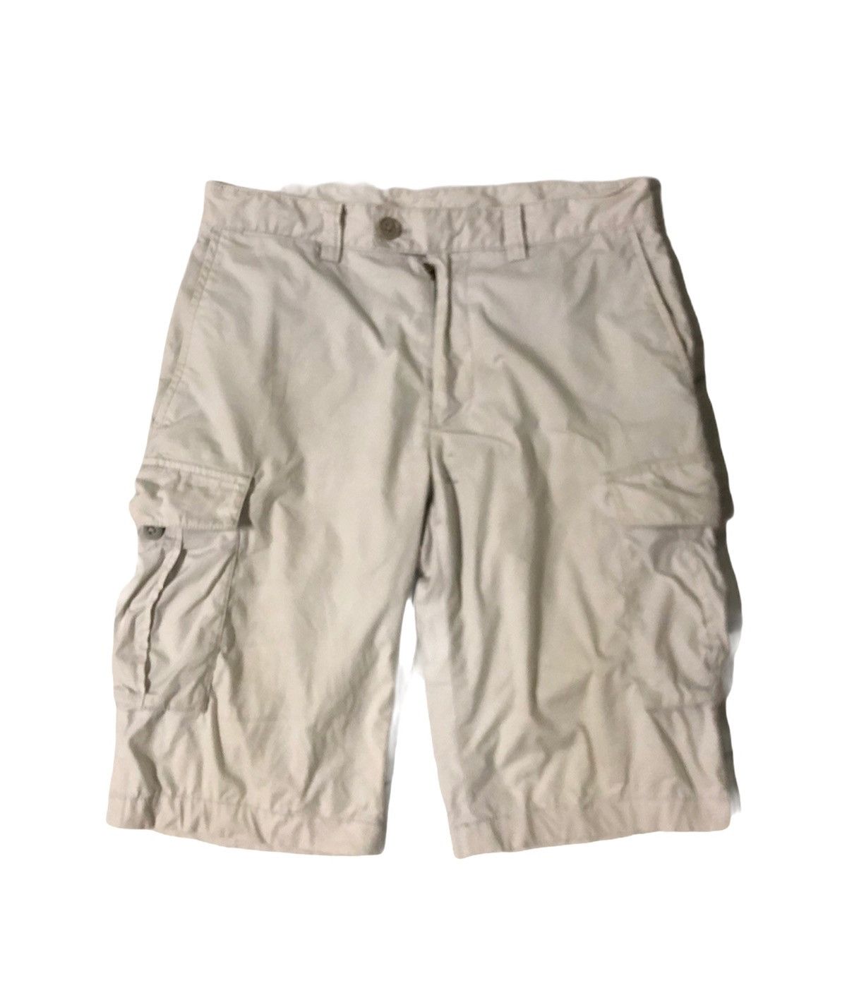 image of Uniqlo White Cargo Short Pants, Men's (Size 28)