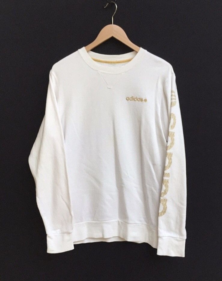 Adidas × Vintage 🔥Adidas Nice White Sweaters Size US M / EU 48-50 / 2 - 1 Thumbnail