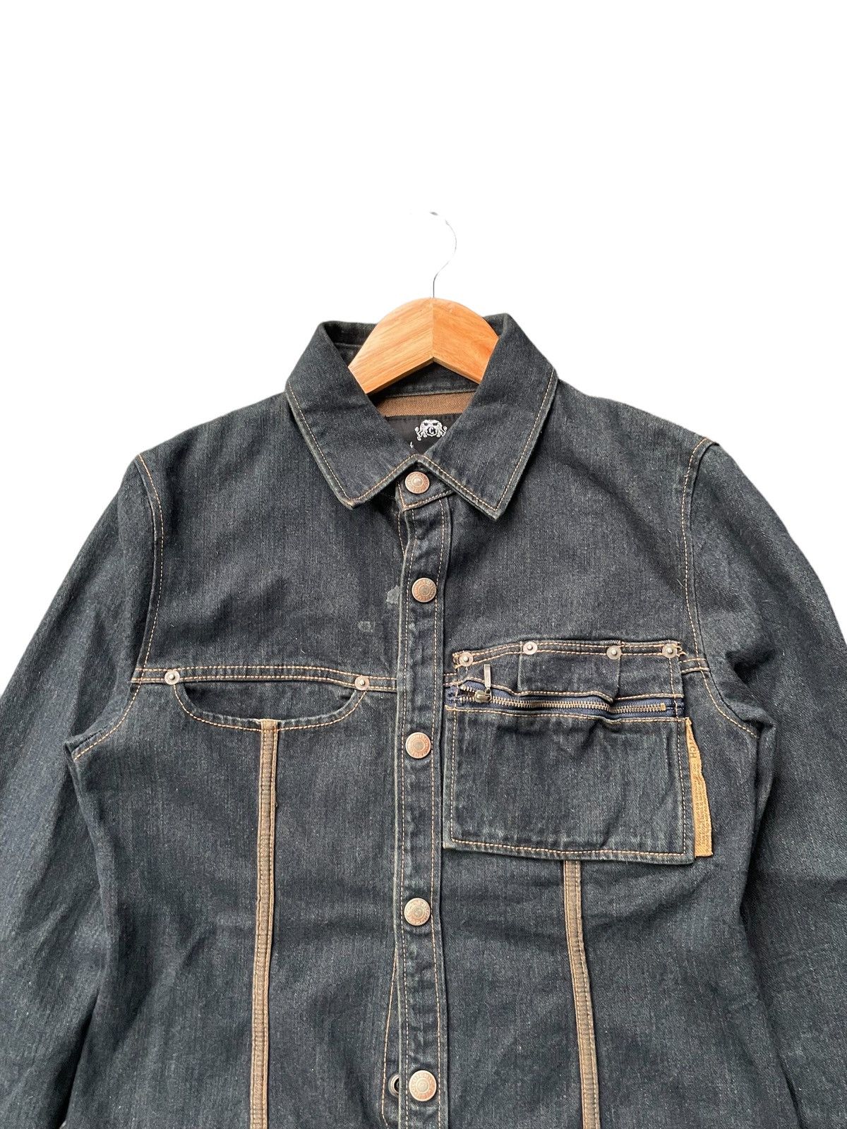 Japanese Brand Vintage Clutch Exclusive Denim Jacket Size US S / EU 44-46 / 1 - 5 Thumbnail