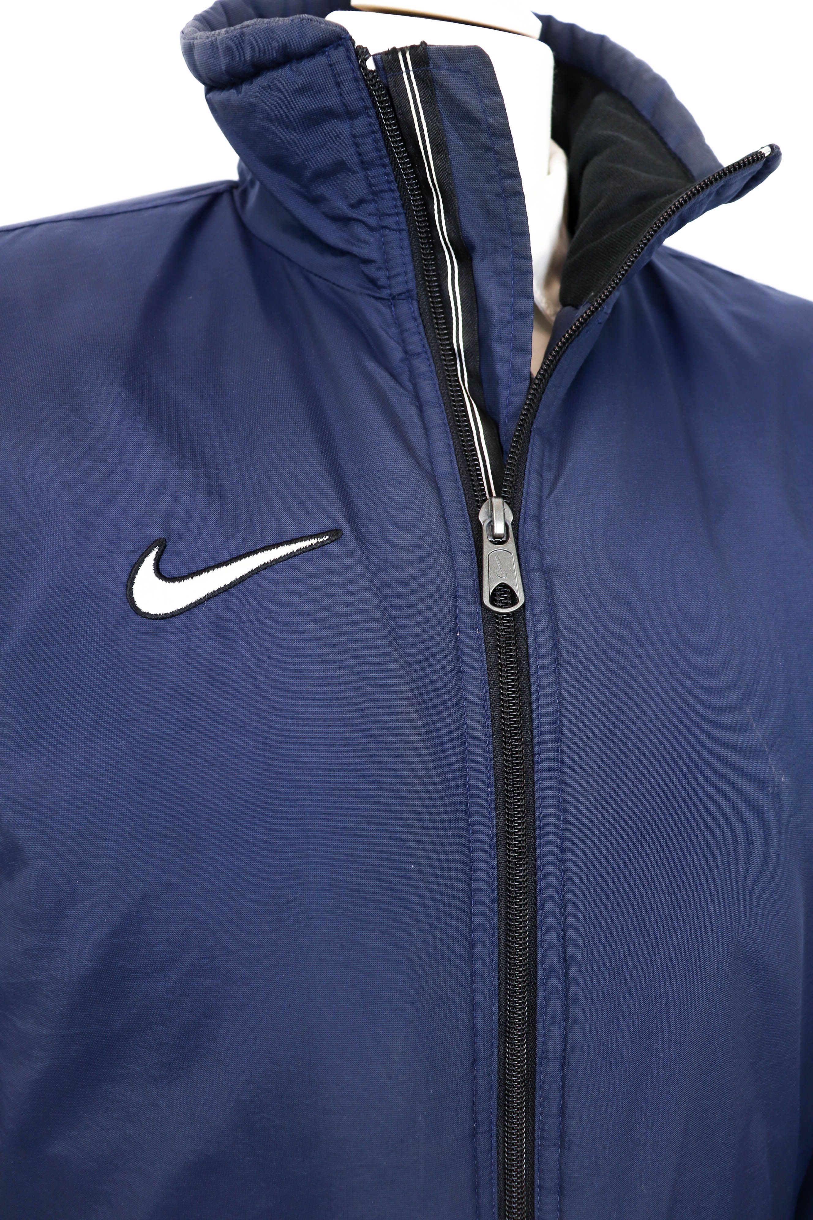 Nike Nike Team Vintage 90s Navy Blue Insulated Nylon Zip Jacket Size US S / EU 44-46 / 1 - 3 Thumbnail
