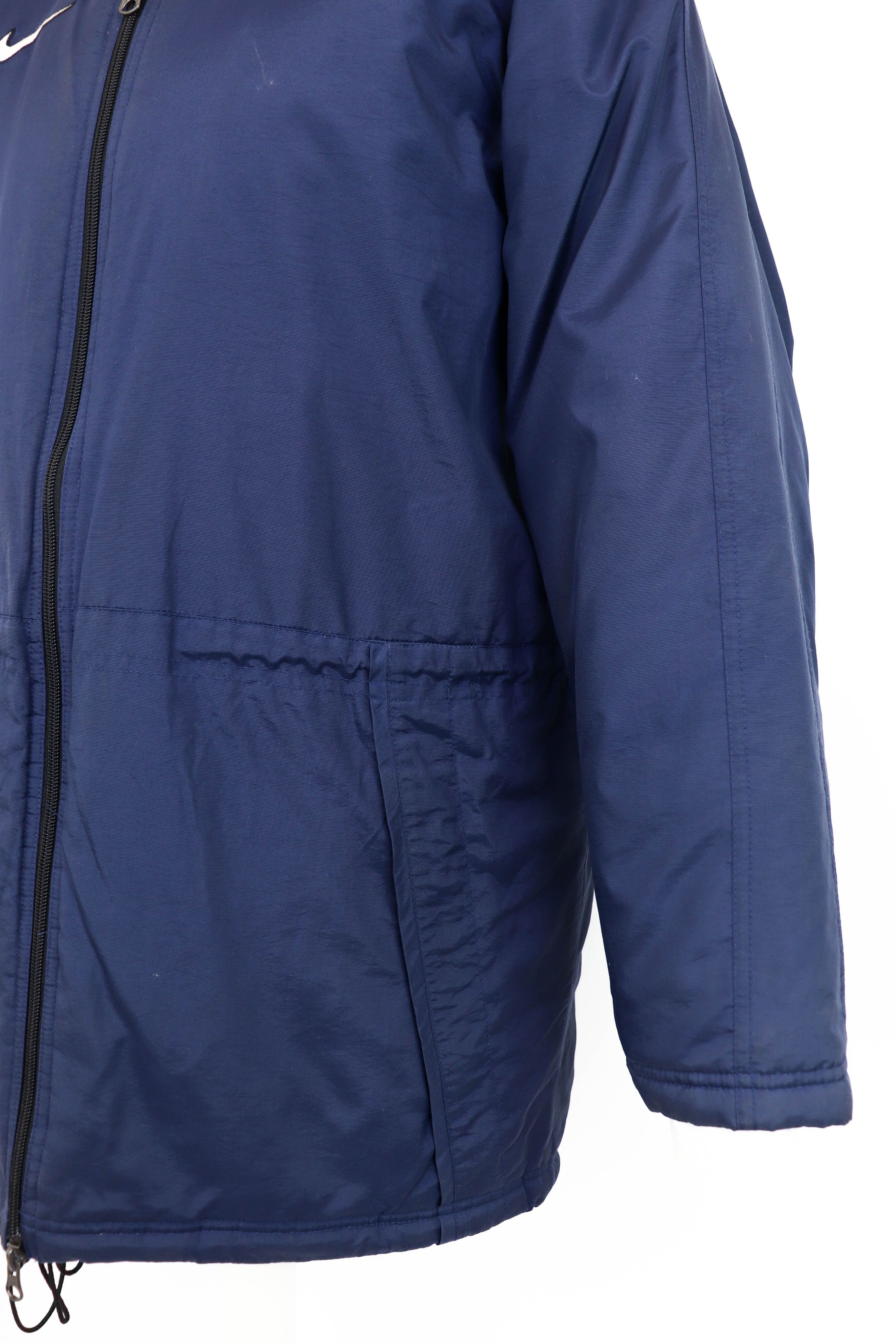 Nike Nike Team Vintage 90s Navy Blue Insulated Nylon Zip Jacket Size US S / EU 44-46 / 1 - 6 Thumbnail