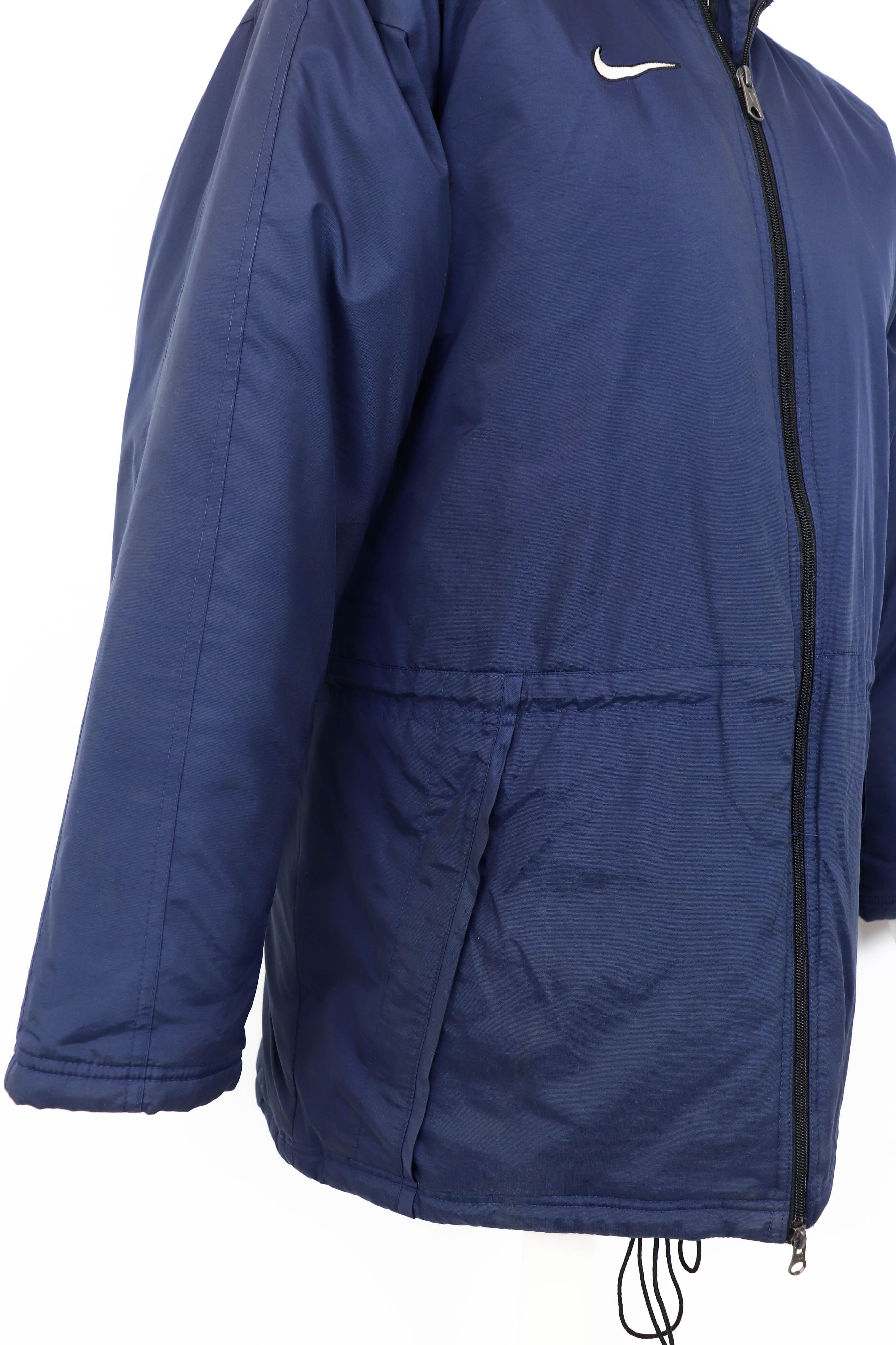Nike Nike Team Vintage 90s Navy Blue Insulated Nylon Zip Jacket Size US S / EU 44-46 / 1 - 4 Thumbnail
