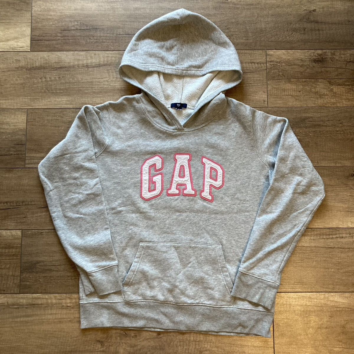 Gap grey hoodie big logo sportswear y2k