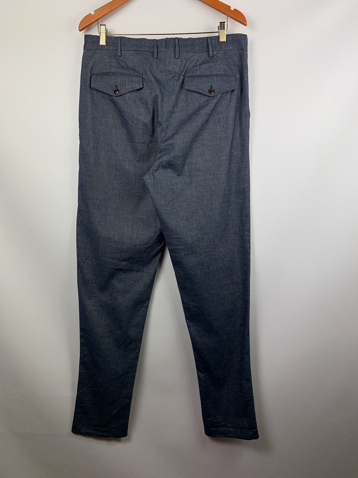 PT Torino PT01 men’s cotton linen carrot fit suit pants size 50 blue Size 40R - 1 Thumbnail
