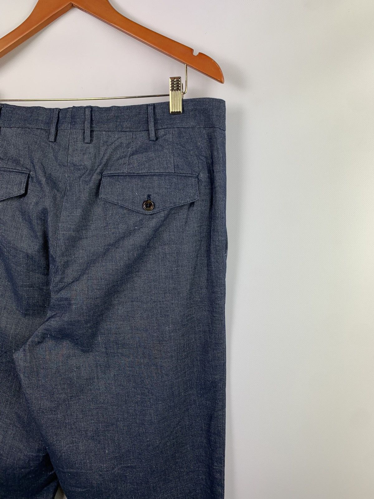 PT Torino PT01 men’s cotton linen carrot fit suit pants size 50 blue Size 40R - 2 Thumbnail