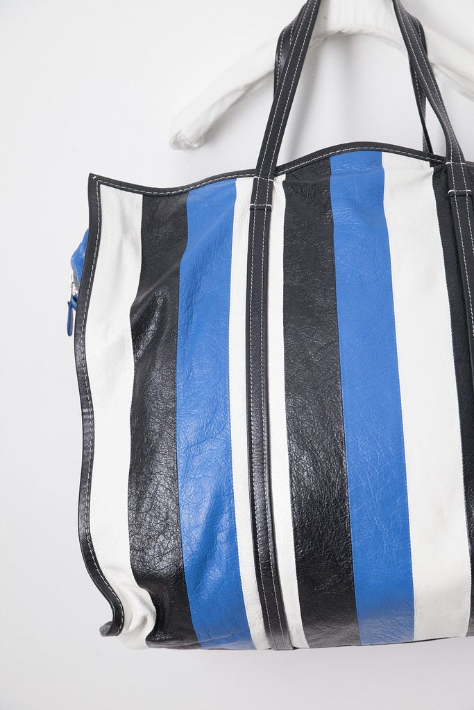 Balenciaga AW16 XL blue Bazar leather bag | Grailed