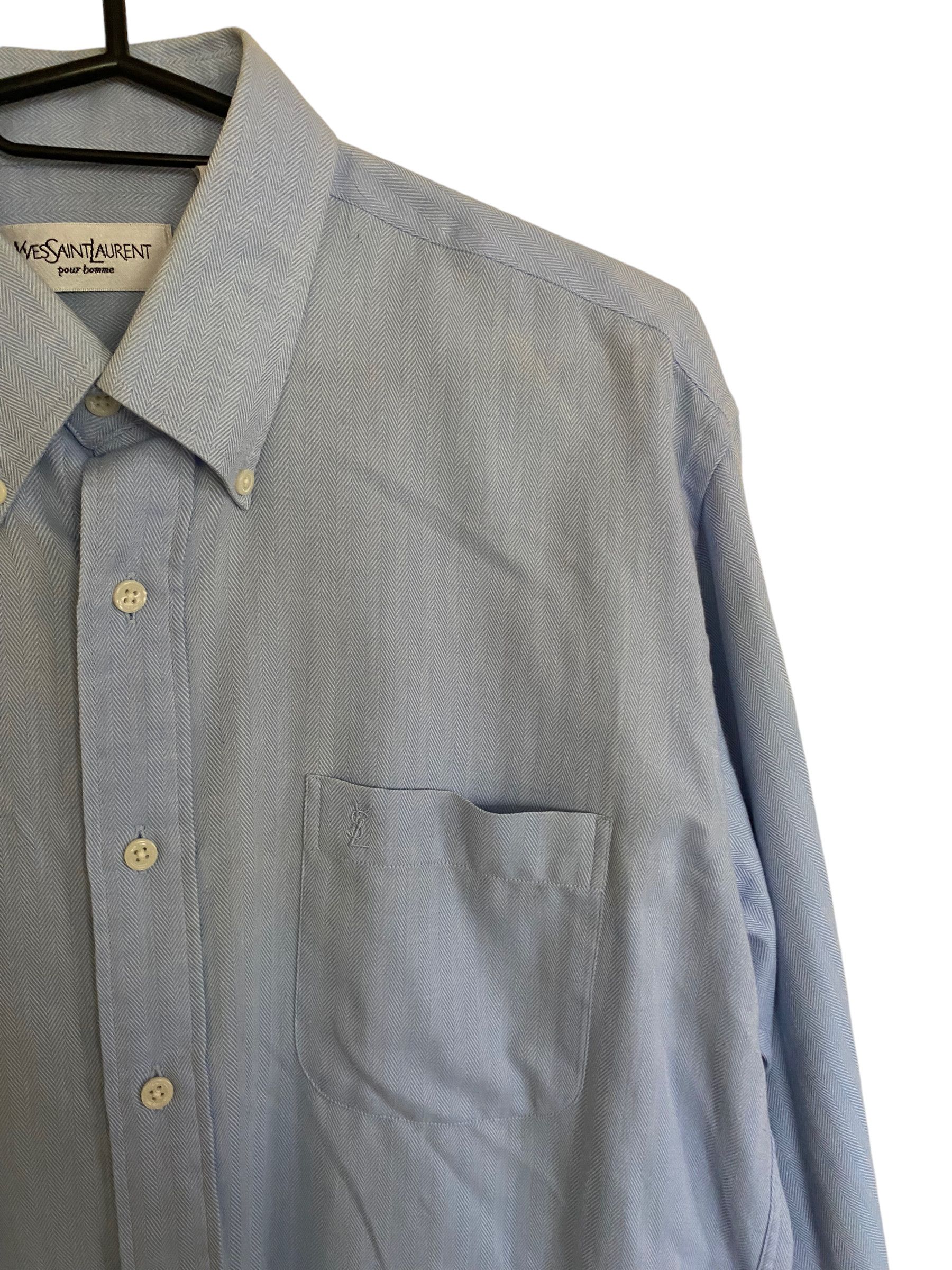 Vintage Yves Saint Laurent YSL vintage casual shirt Size US L / EU 52-54 / 3 - 2 Thumbnail
