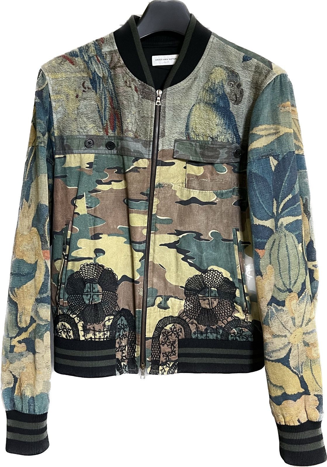 17SS Dries van noten Camo bomber
