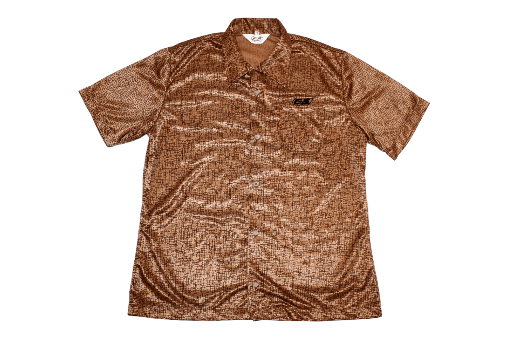 55DSL GRAIL💥 RARE! 55DSL Crazy Abstract Gold Metalyx s/s shirt Size US L / EU 52-54 / 3 - 1 Thumbnail