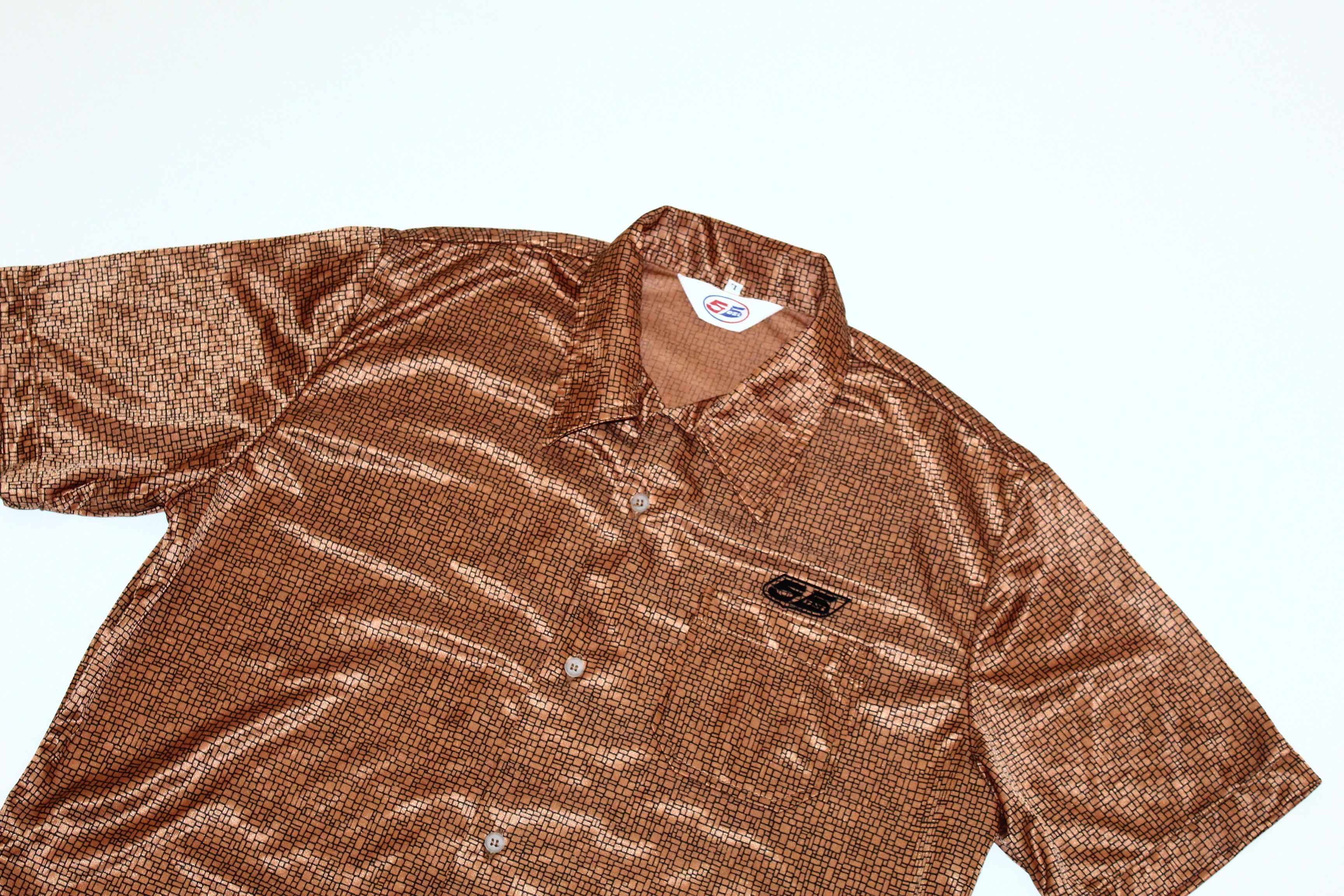 55DSL GRAIL💥 RARE! 55DSL Crazy Abstract Gold Metalyx s/s shirt Size US L / EU 52-54 / 3 - 3 Thumbnail
