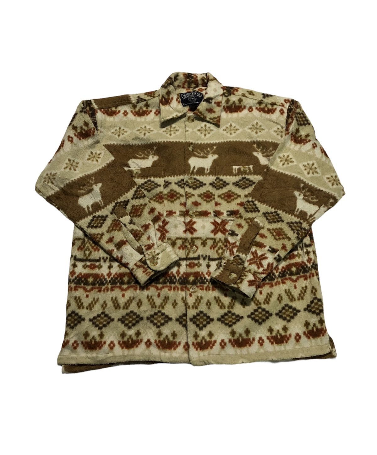 Japanese Brand Japanese Brand Step Tech Deer Fleece Full Print Jacket Size US L / EU 52-54 / 3 - 1 Thumbnail