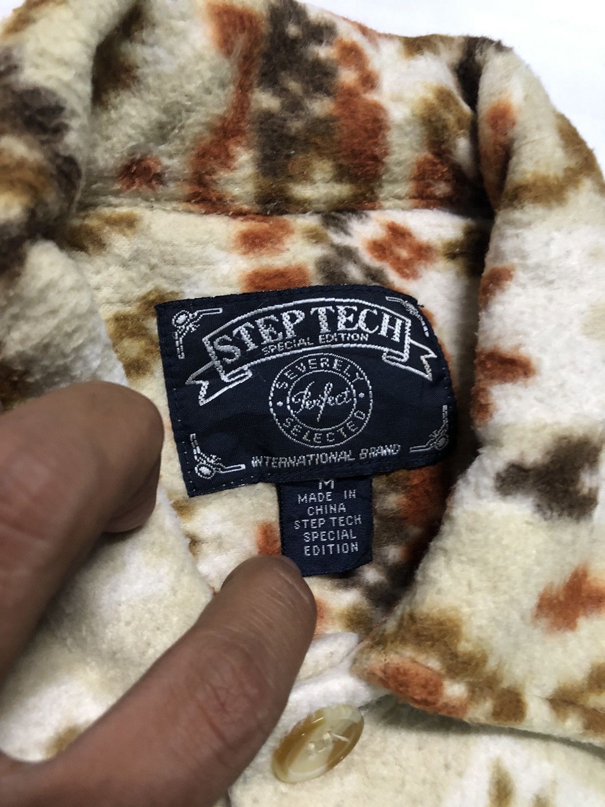 Japanese Brand Japanese Brand Step Tech Deer Fleece Full Print Jacket Size US L / EU 52-54 / 3 - 4 Thumbnail